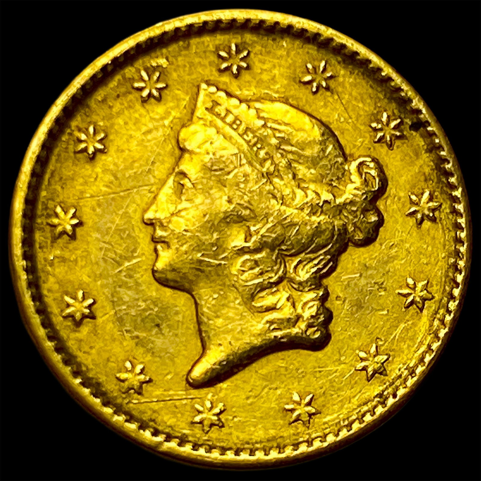 1851 Gold $1 Liberty Head CLOSELY UNCIRCULATED: 1851 Gold $1 Liberty Head CLOSELY UNCIRCULATED