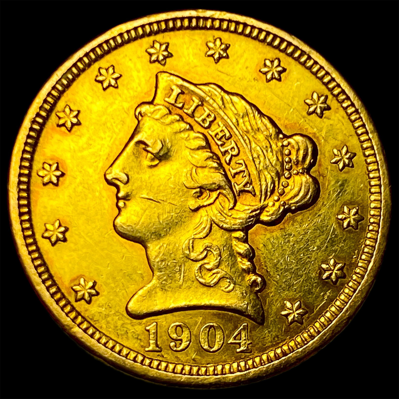 1904 Liberty Head Gold Quarter Eagle CLOSELY UNCIRCULATED (1 of 2)