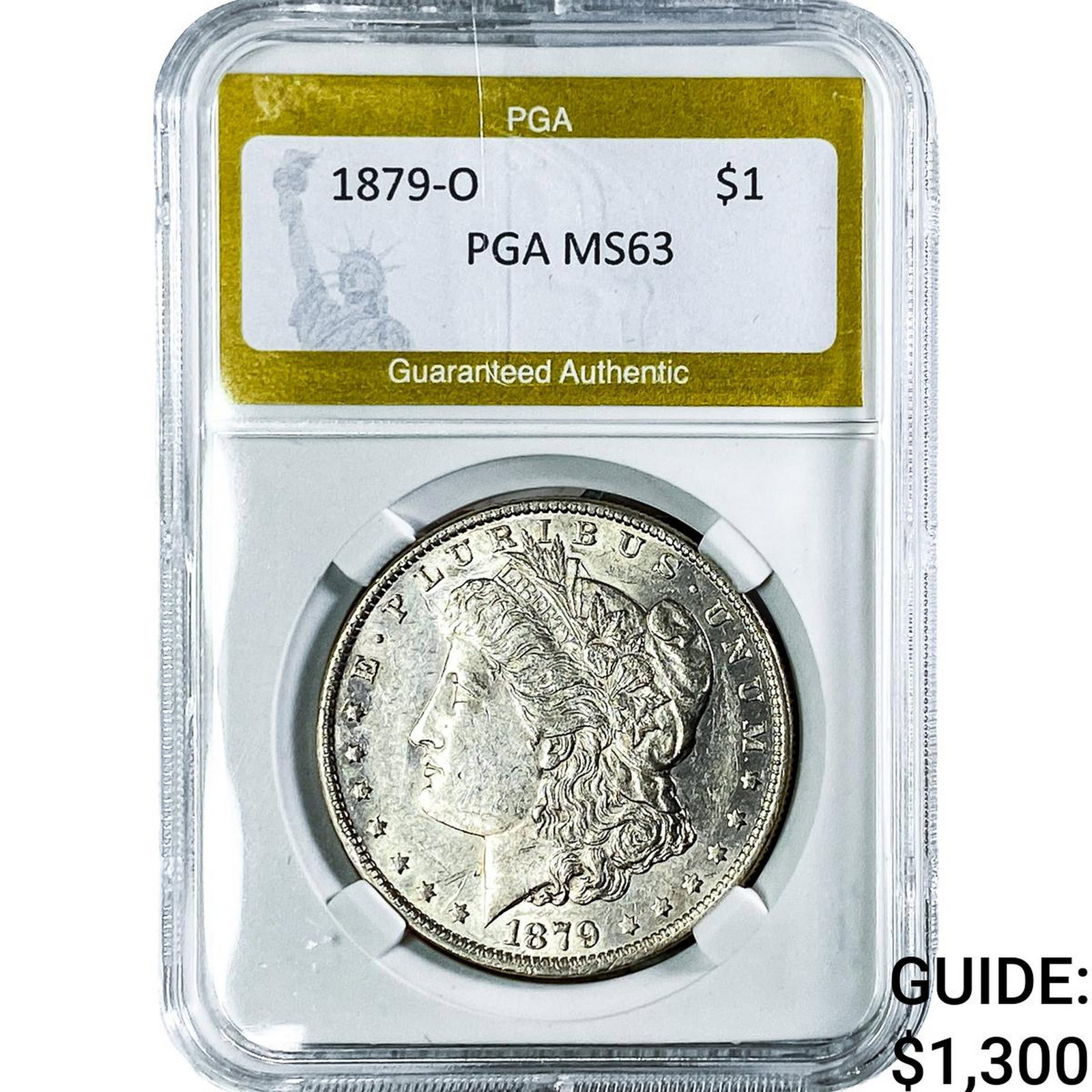 1879-O Morgan Silver Dollar PGA MS63: 1879-O Morgan Silver Dollar PGA MS63