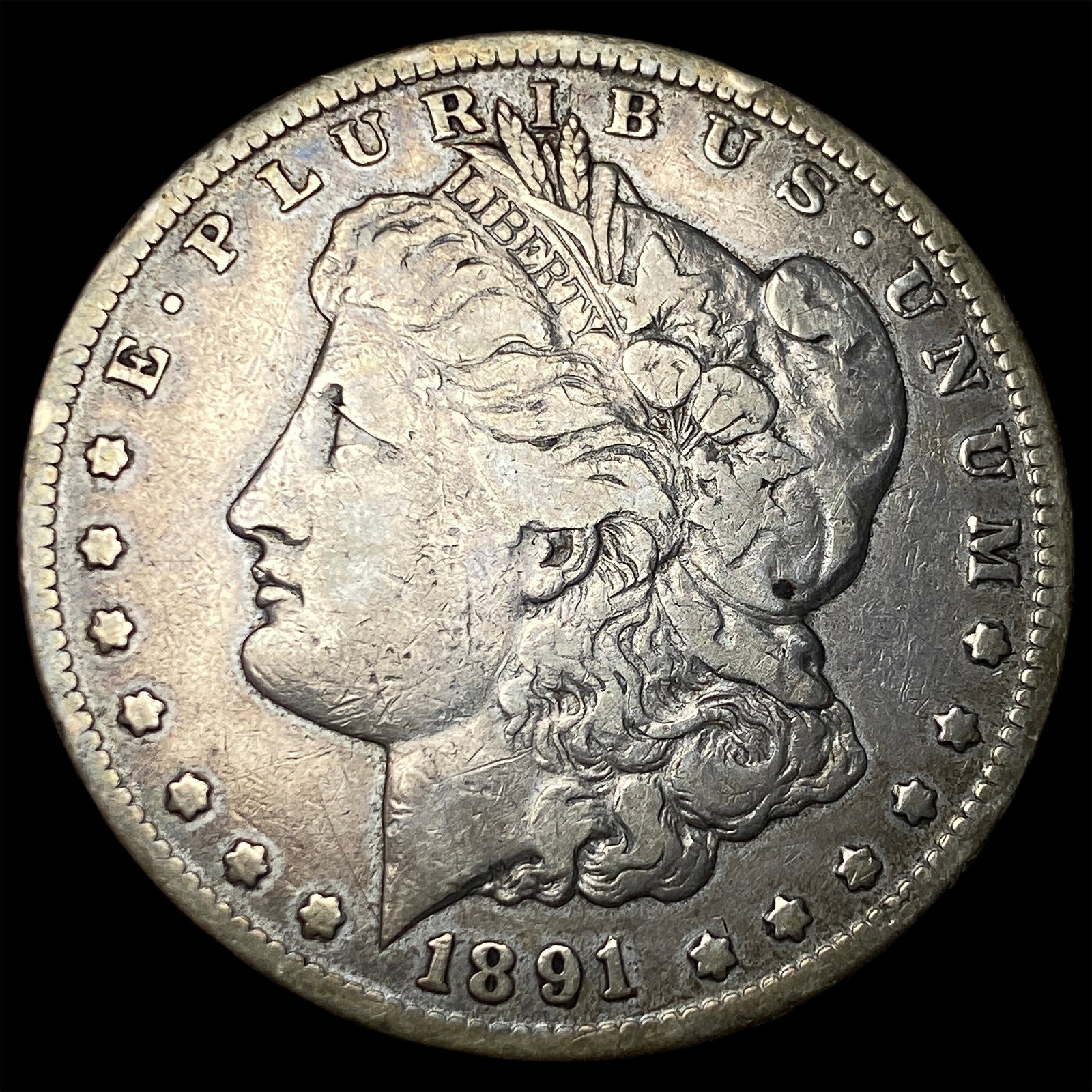 1891-CC Silver Morgan Dollar NEARLY UNCIRCULATED: 1891-CC Silver Morgan Dollar NEARLY UNCIRCULATED