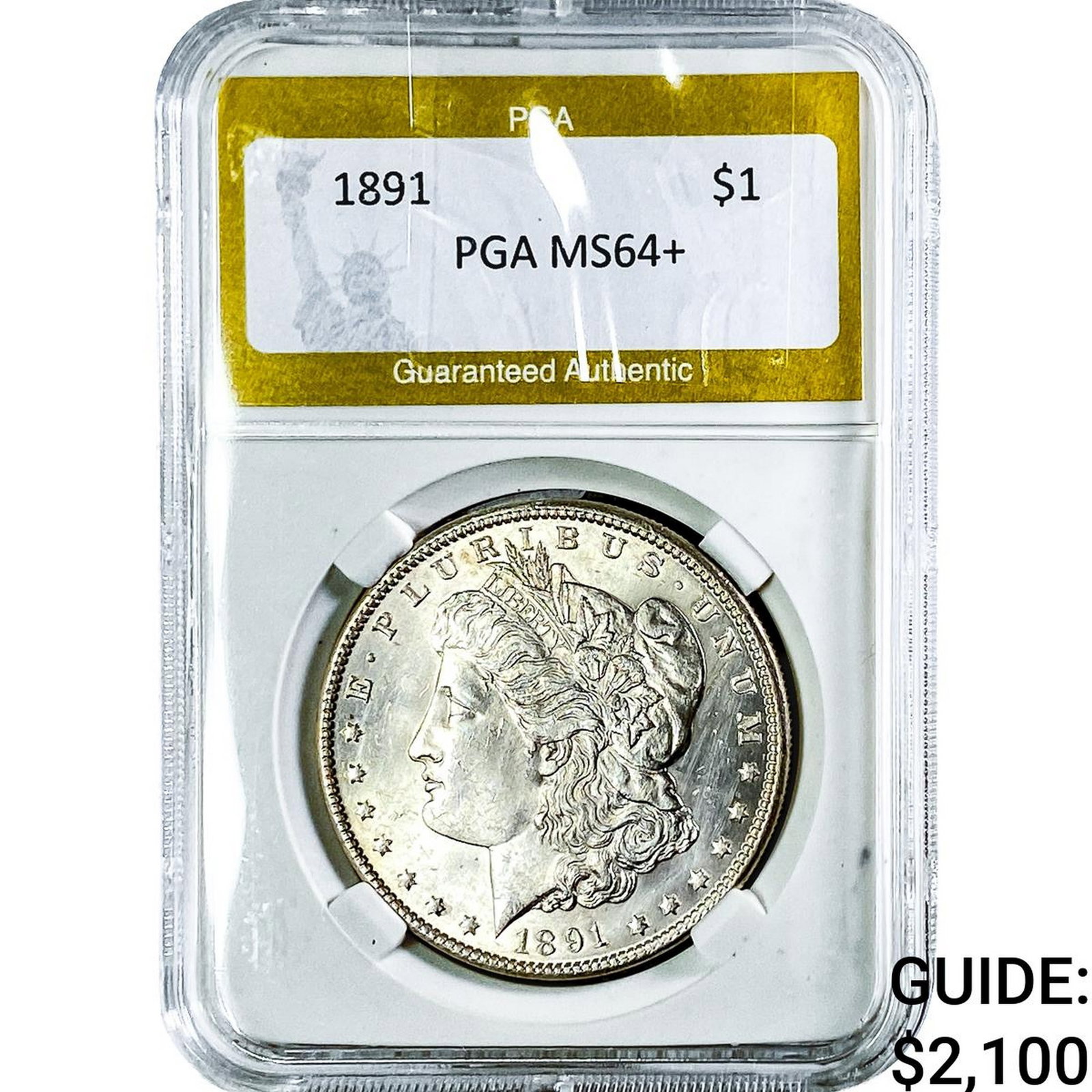 1891 Morgan Silver Dollar PGA MS64+: 1891 Morgan Silver Dollar PGA MS64+