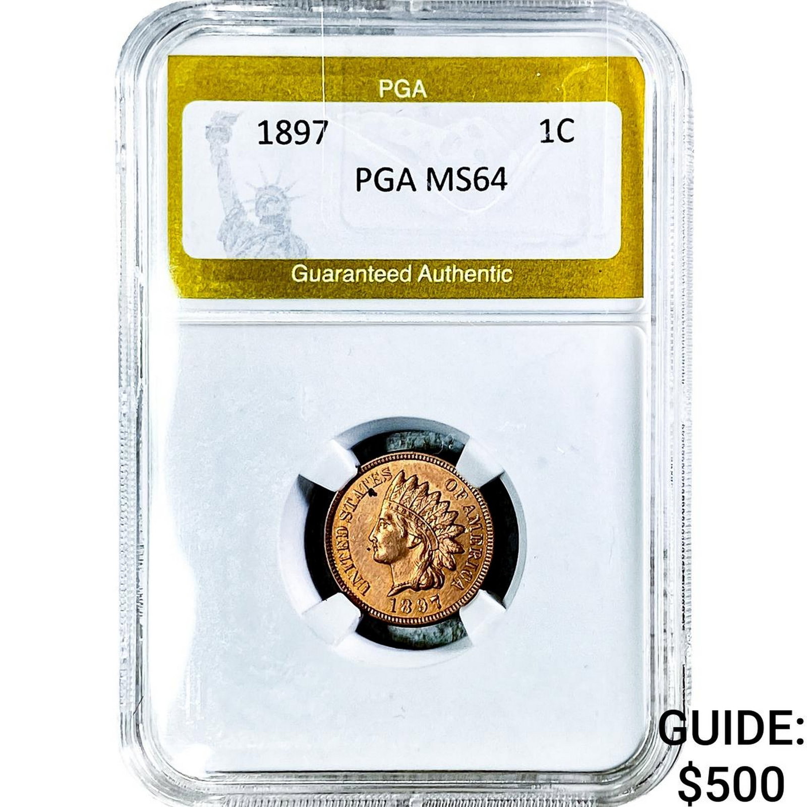 1897 Indian Head Cent PGA MS64: 1897 Indian Head Cent PGA MS64