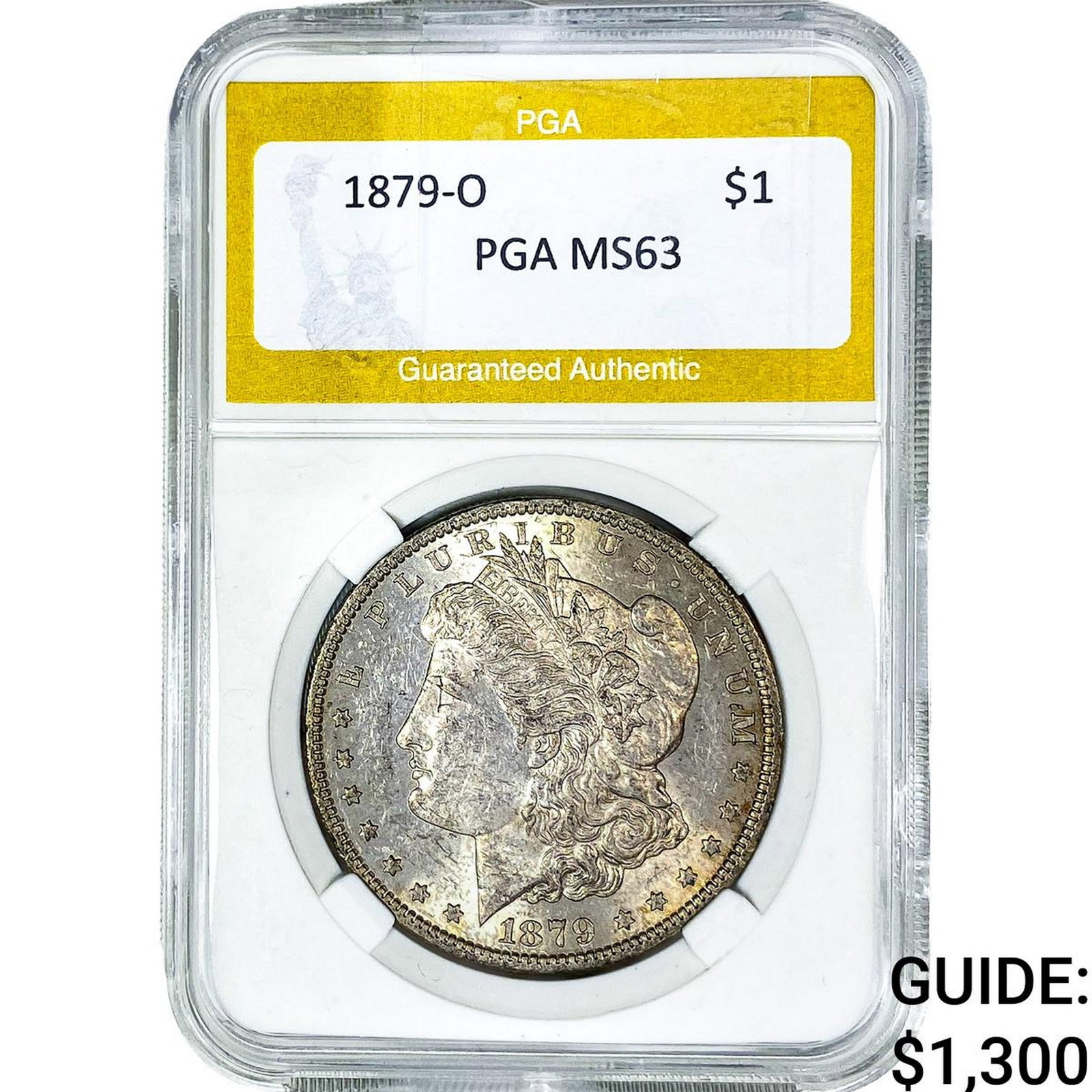 1879-O Morgan Silver Dollar PGA MS63: 1879-O Morgan Silver Dollar PGA MS63