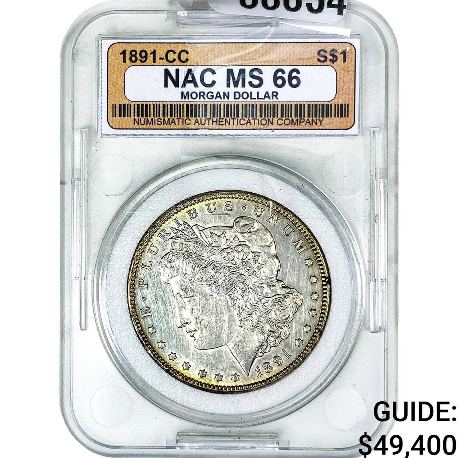 1891-CC Morgan Silver Dollar NAC MS66: 1891-CC Morgan Silver Dollar NAC MS66