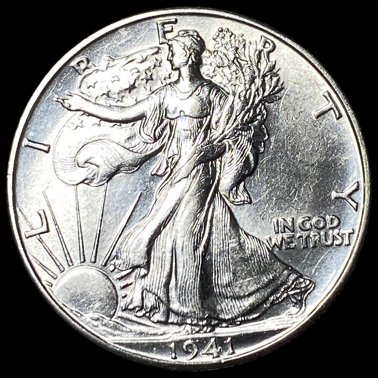 1941-D Silver Walking Liberty Half Dollar UNCIRCULATED: 1941-D Silver Walking Liberty Half Dollar UNCIRCULATED