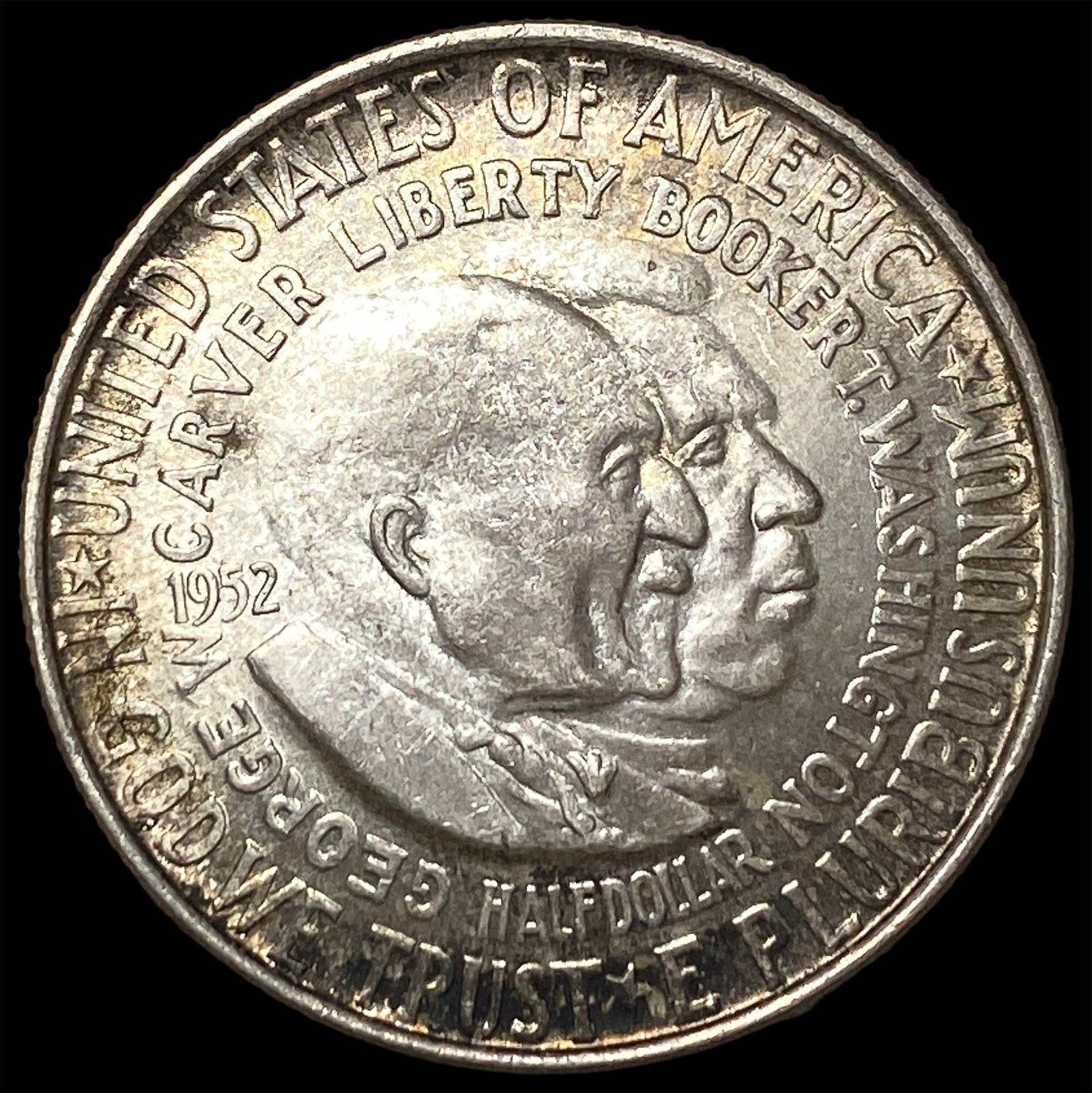 1952 Silver Half Dollar Booker T. Washington-Carver CHOICE BU: 1952 Silver Half Dollar Booker T. Washington-Carver CHOICE BU