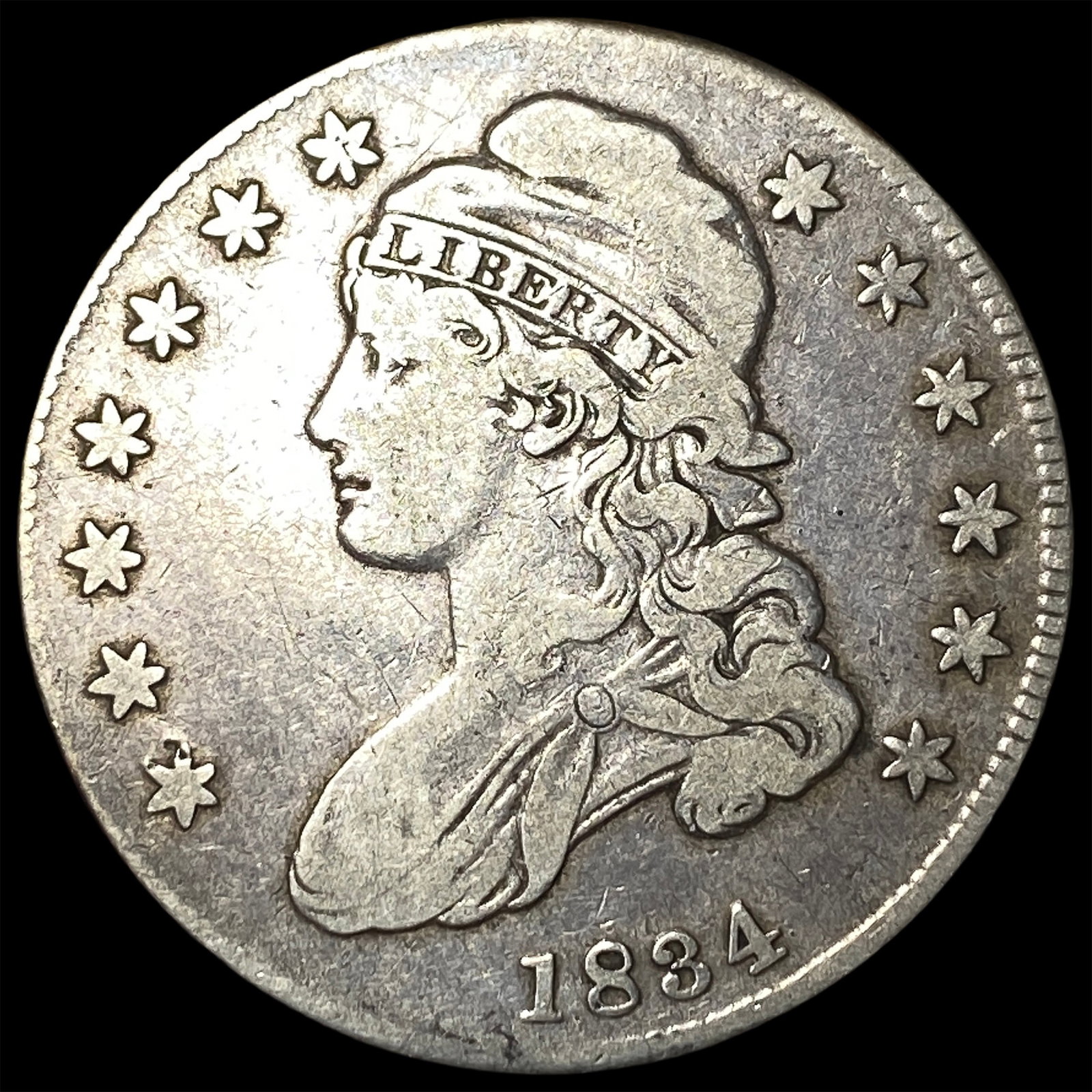 1834 Capped Bust Half Dollar LIGHTLY CIRCULATED (1 of 2)