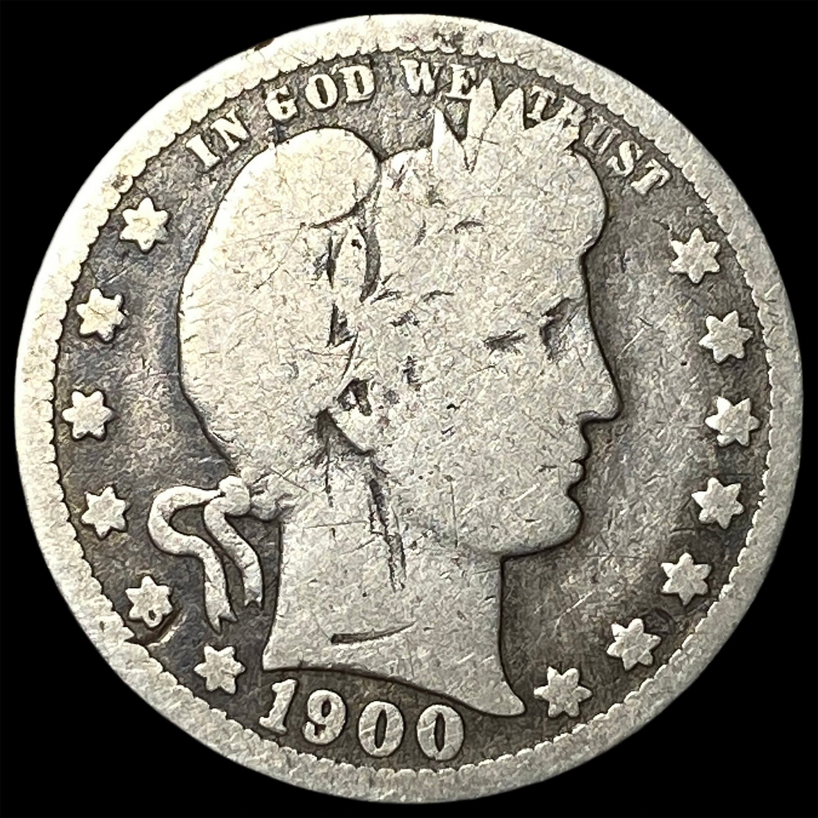 1900 Barber Quarter NICELY CIRCULATED: 1900 Barber Quarter NICELY CIRCULATED