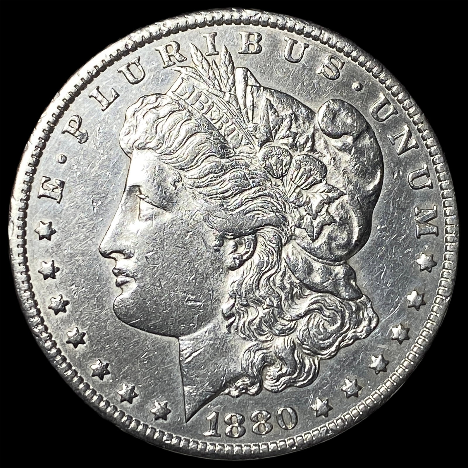 1880-S Silver Morgan Dollar CLOSELY UNCIRCULATED: 1880-S Silver Morgan Dollar CLOSELY UNCIRCULATED