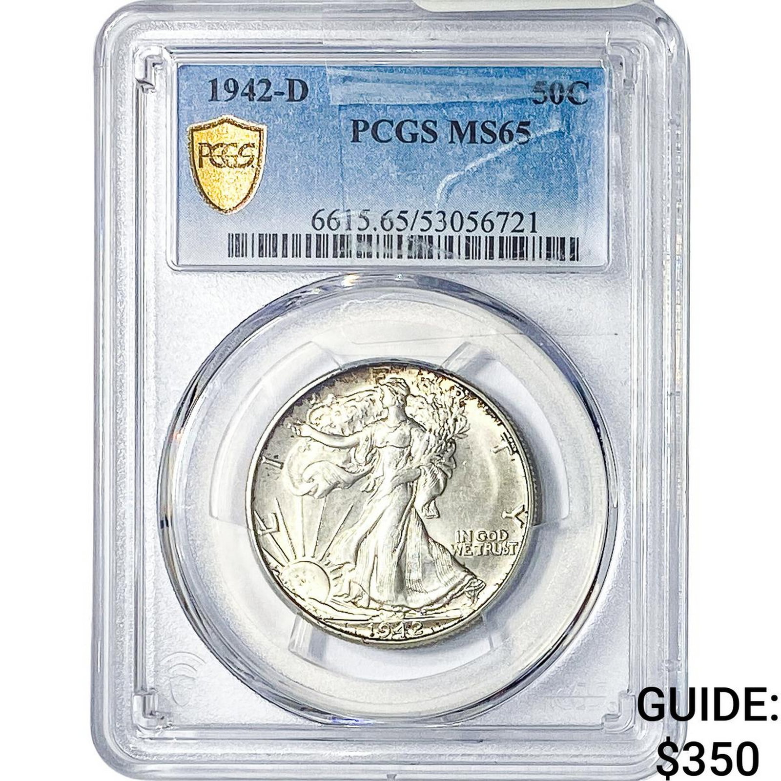 1942-D Walking Liberty Half Dollar PCGS MS65: 1942-D Walking Liberty Half Dollar PCGS MS65
