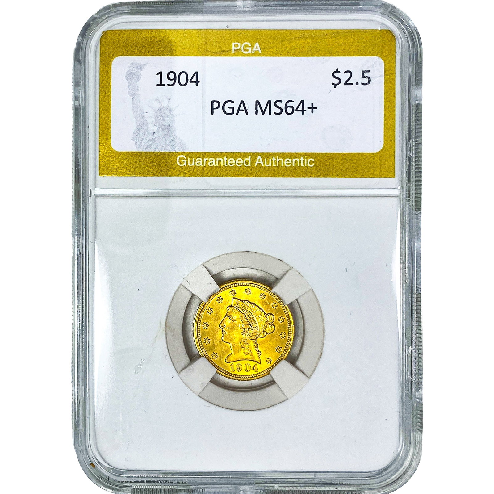 1904 $2.50 Gold Quarter Eagle PGA MS64+: 1904 $2.50 Gold Quarter Eagle PGA MS64+