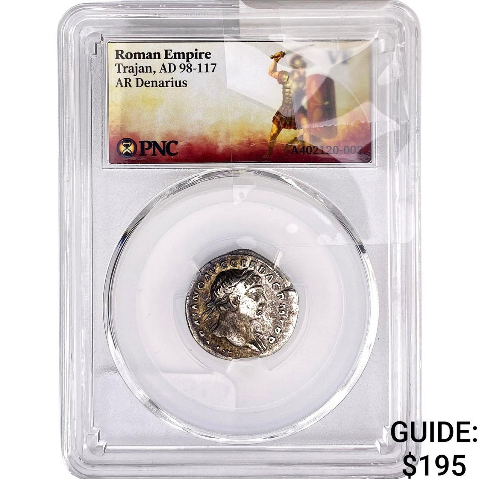 Roman Trajan, AD 98-117 AR Denarius PNC VF (1 of 2)