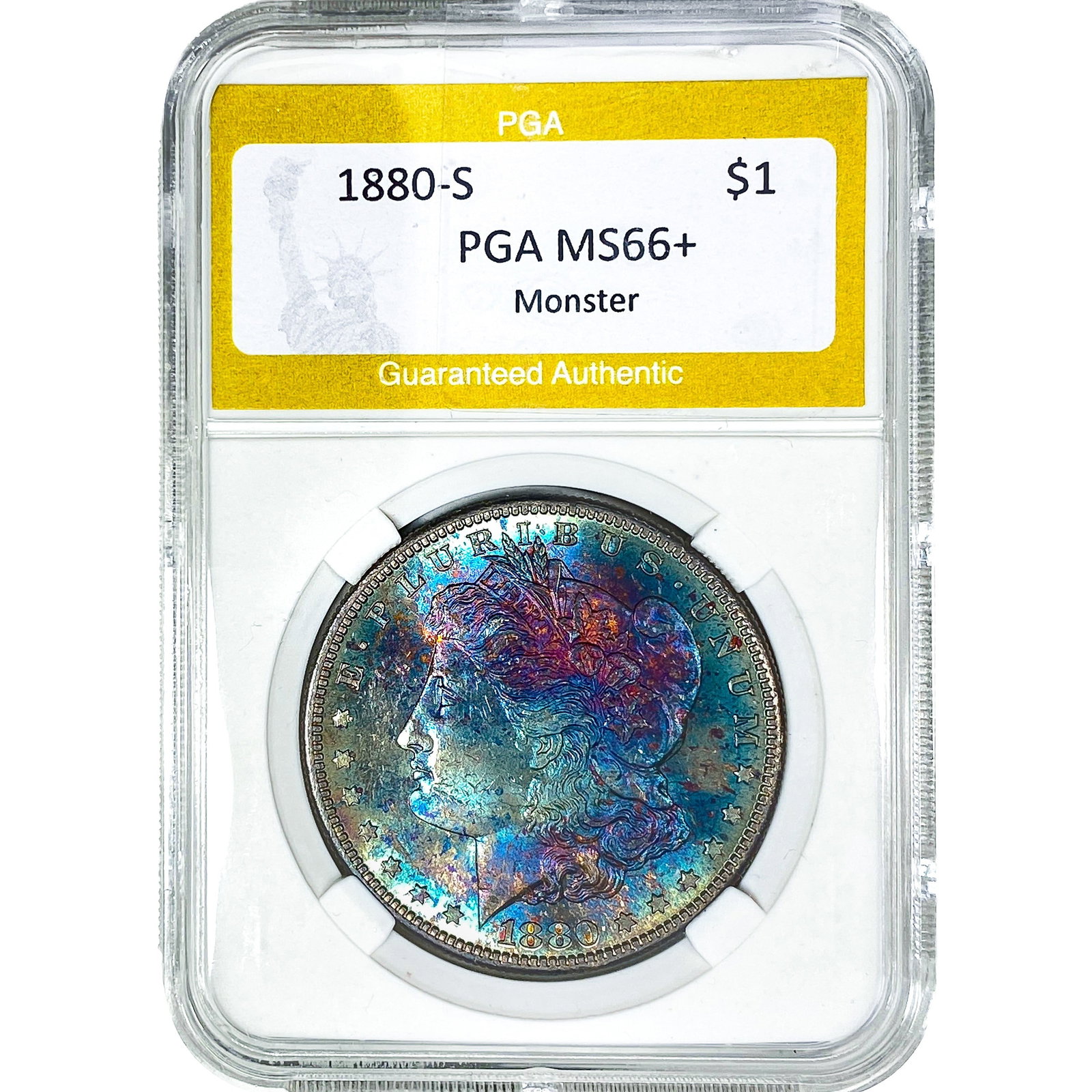 1880-S Morgan Silver Dollar PGA MS66+ Monster (1 of 2)