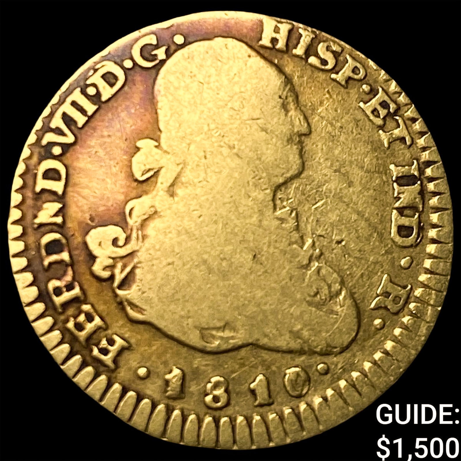 1810 Colonial Spain Gold 1 Escudo (1 of 2)