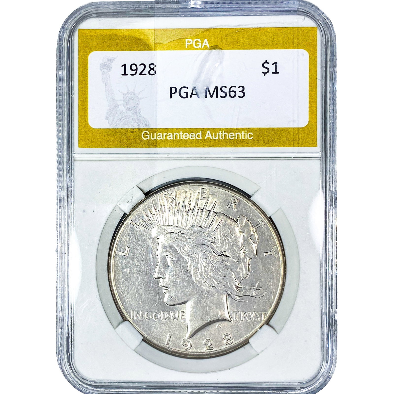1928 Silver Peace Dollar PGA MS63 (1 of 2)