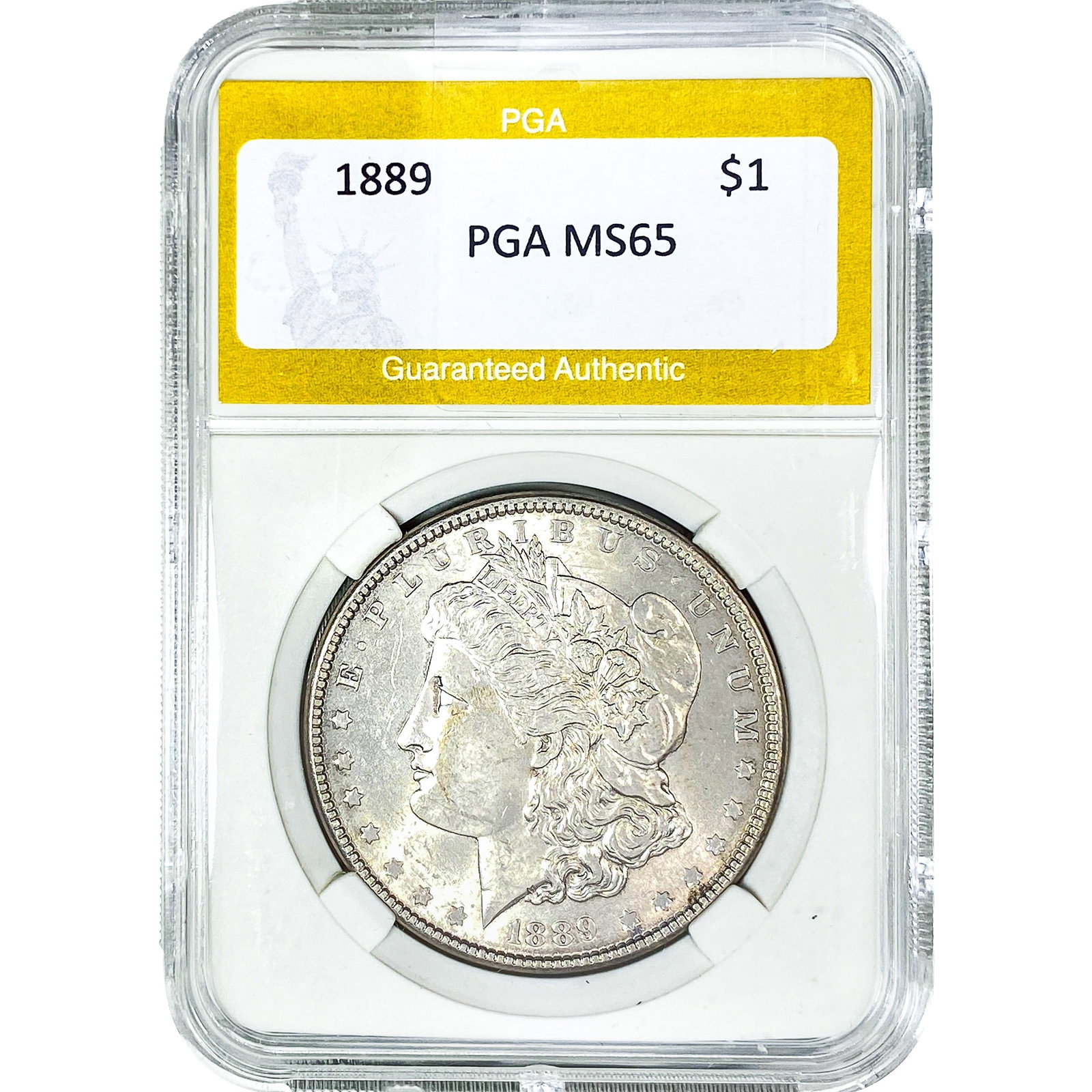 1889 Morgan Silver Dollar PGA MS65: 1889 Morgan Silver Dollar PGA MS65