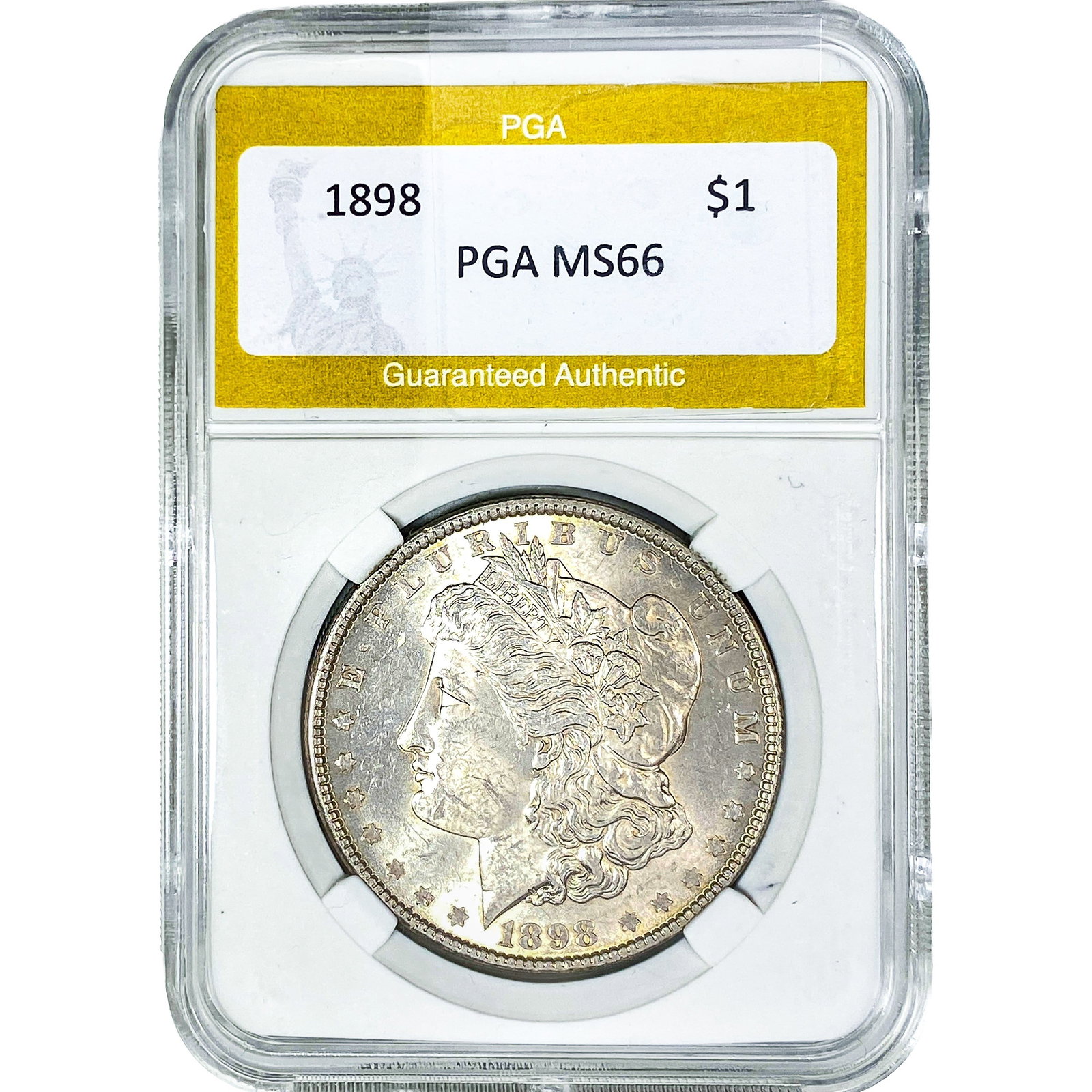 1898 Morgan Silver Dollar PGA MS66: 1898 Morgan Silver Dollar PGA MS66