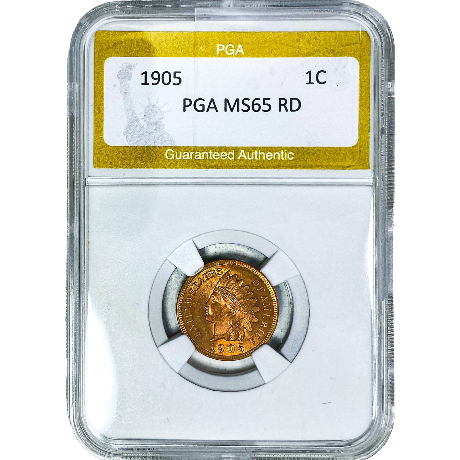 1905 Indian Head Cent PGA MS65 RD: 1905 Indian Head Cent PGA MS65 RD