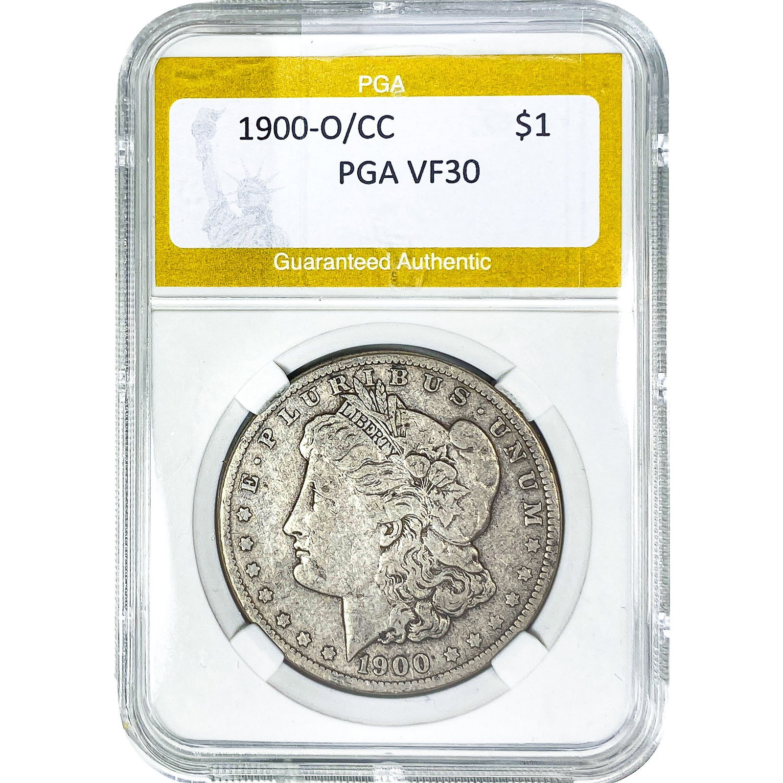 1900-O/CC Morgan Silver Dollar PGA VF30: 1900-O/CC Morgan Silver Dollar PGA VF30