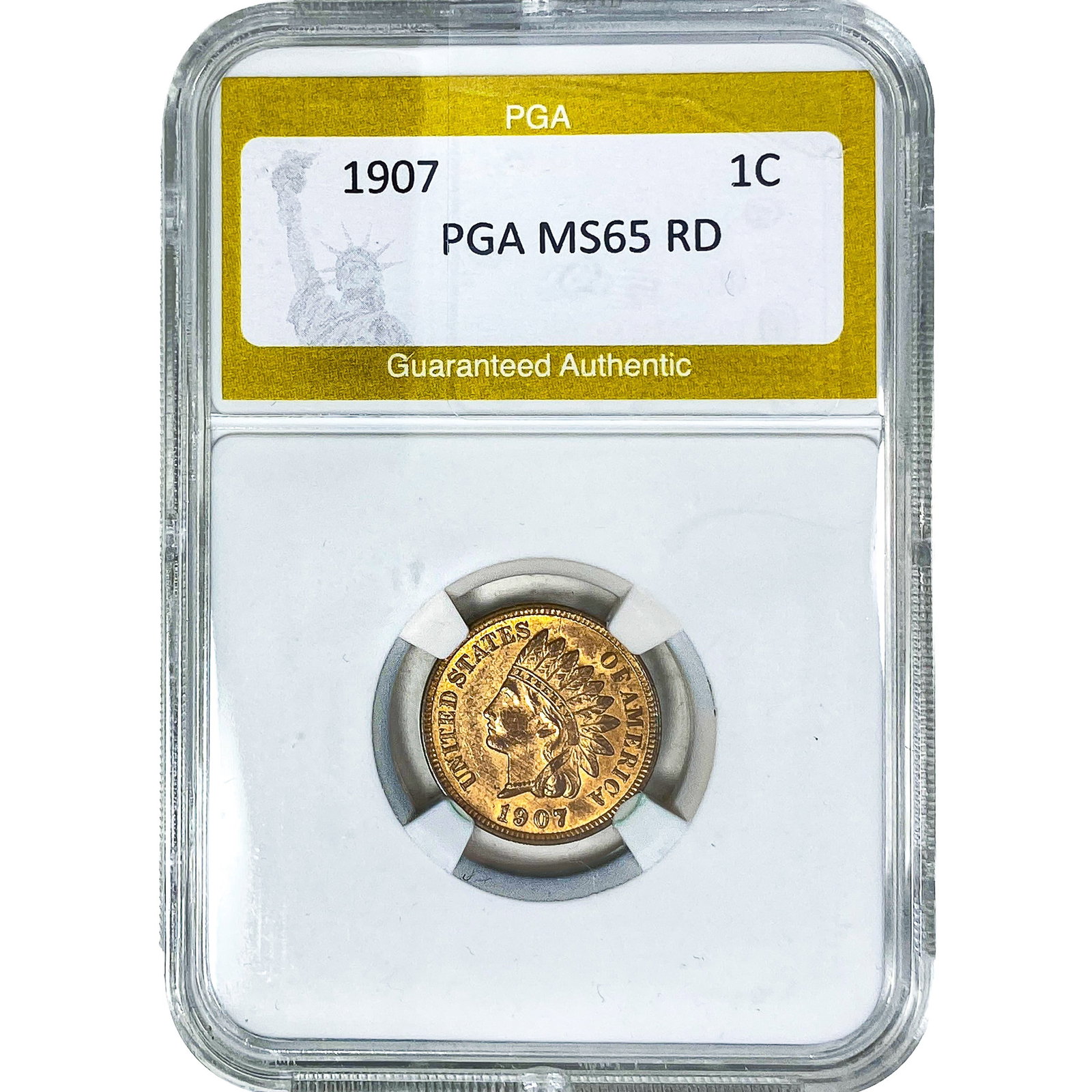 1907 Indian Head Cent PGA MS65 RD (1 of 2)