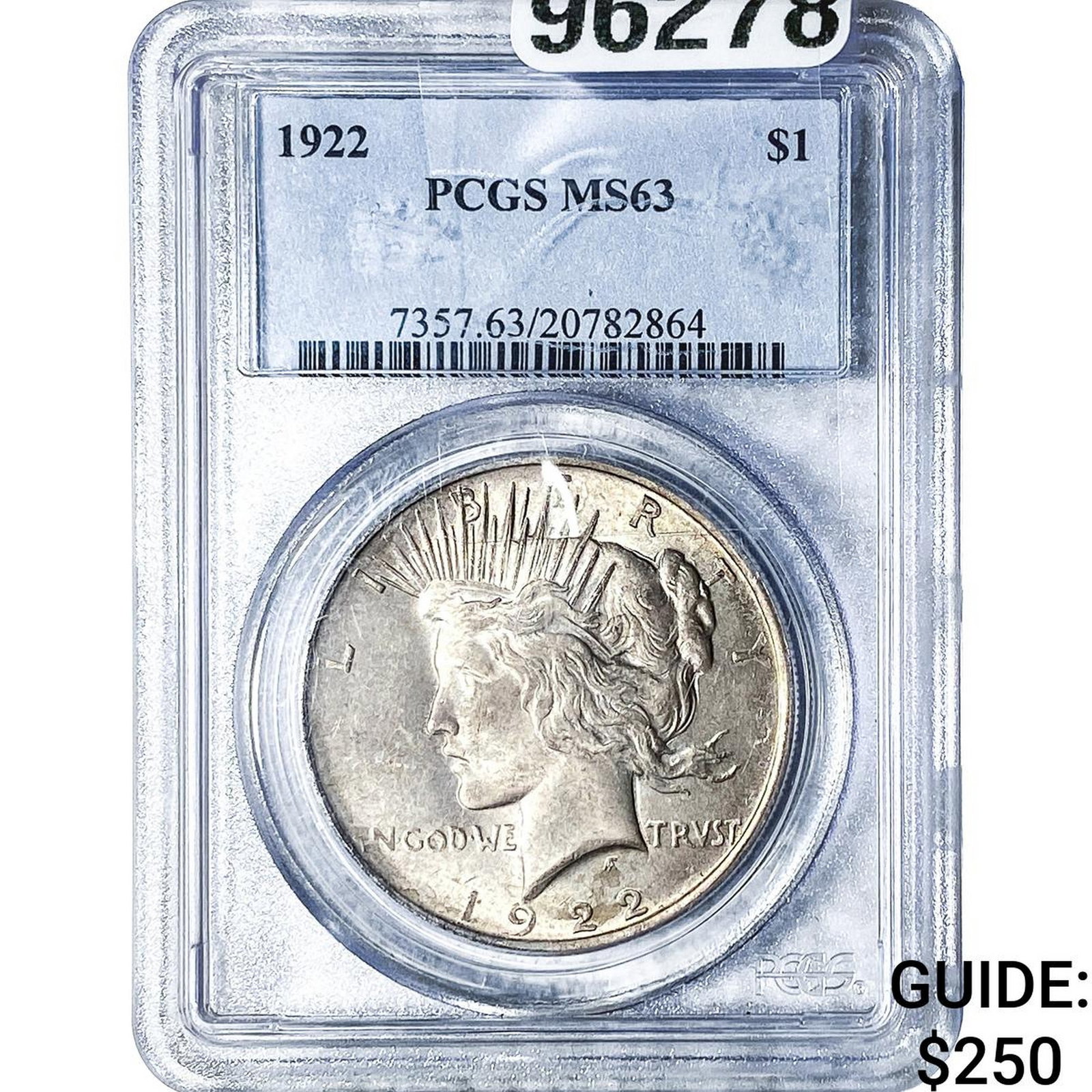 1922 Silver Peace Dollar PCGS MS63 (1 of 2)