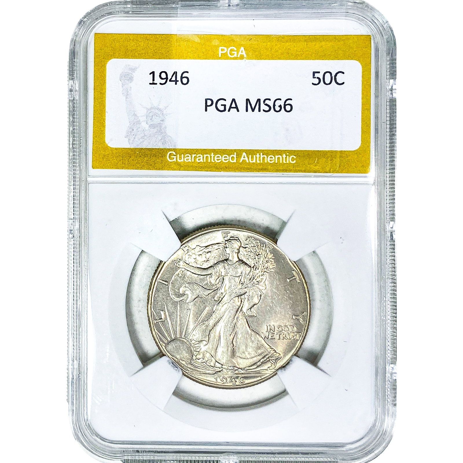 1946 Walking Liberty Half Dollar PGA MS66: 1946 Walking Liberty Half Dollar PGA MS66