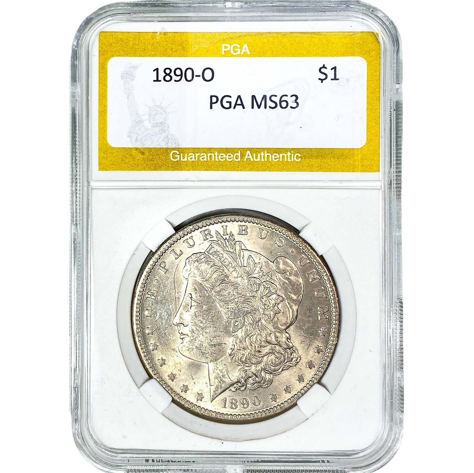 1890-O Morgan Silver Dollar PGA MS63 (1 of 2)