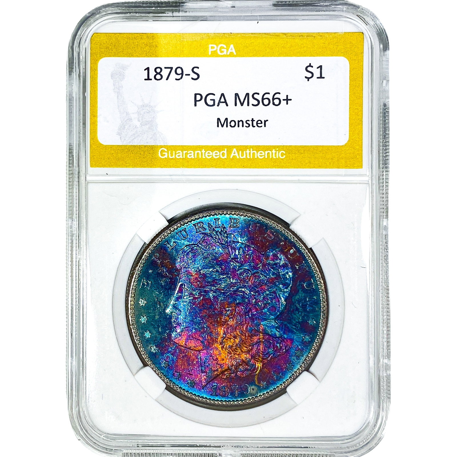 1879-S Morgan Silver Dollar PGA MS66+ Monster (1 of 2)