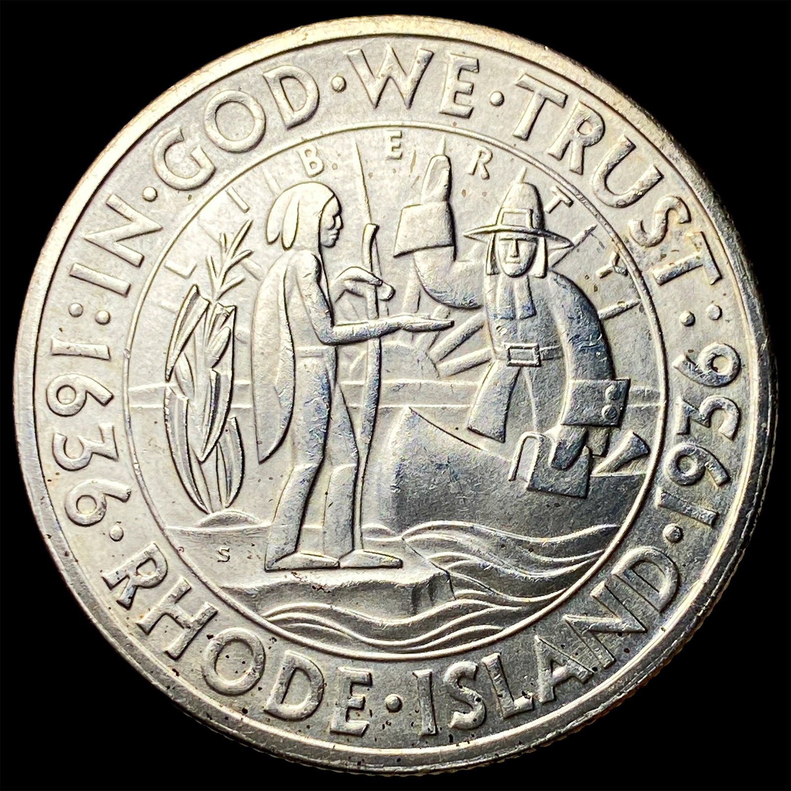 1936-S Rhode Island Silver Half Dollar GEM BU (1 of 2)