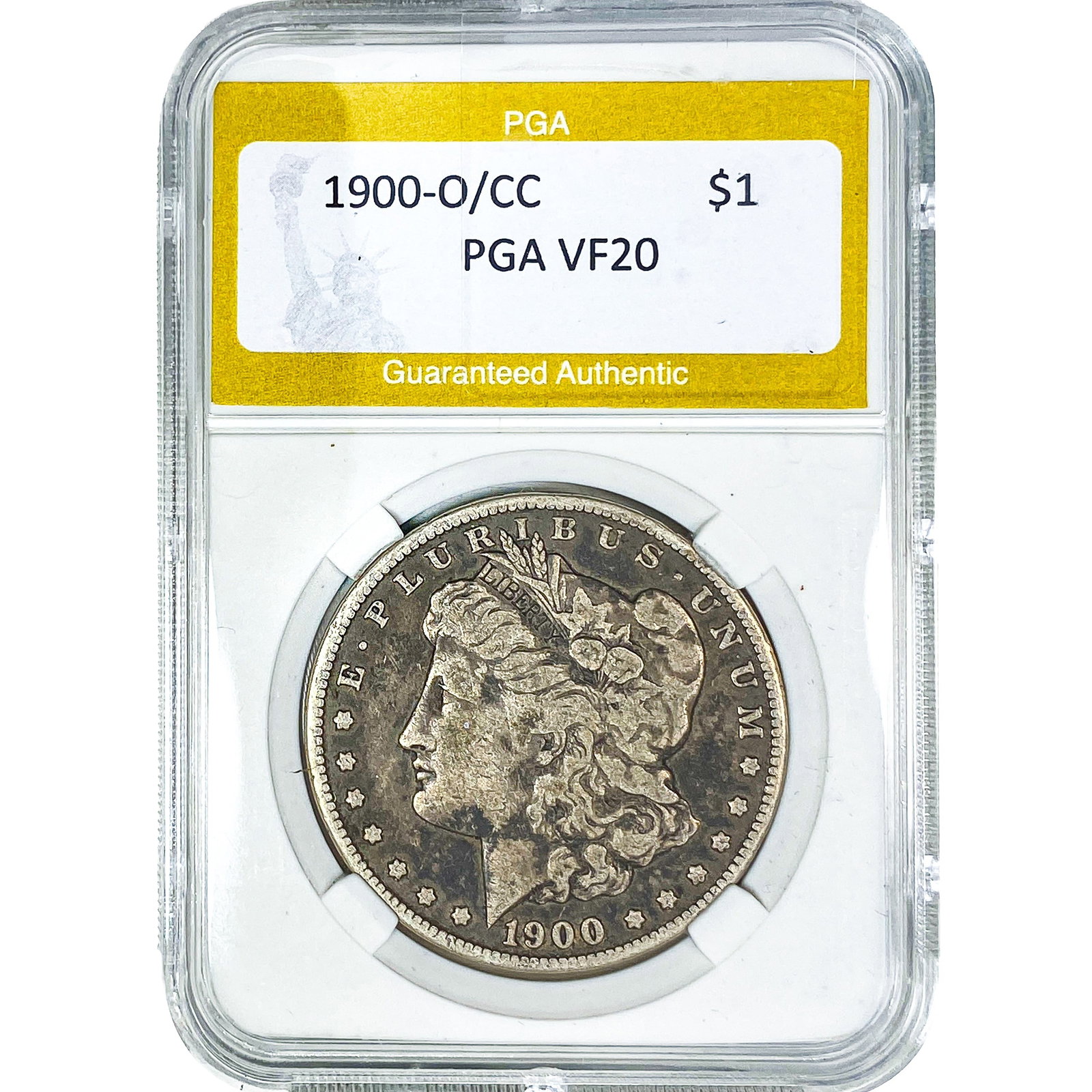 1900-O/CC Morgan Silver Dollar PGA VF20: 1900-O/CC Morgan Silver Dollar PGA VF20