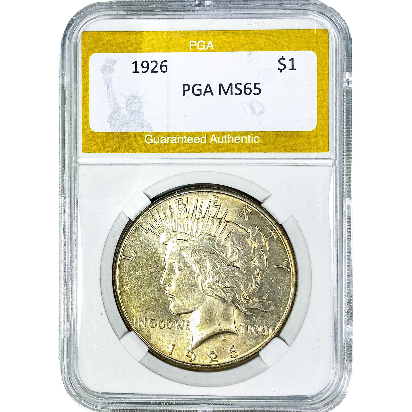 1926 Silver Peace Dollar PGA MS65: 1926 Silver Peace Dollar PGA MS65