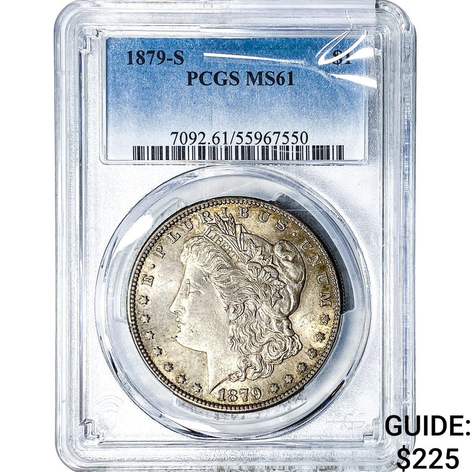 1879-S Morgan Silver Dollar PCGS MS61: 1879-S Morgan Silver Dollar PCGS MS61