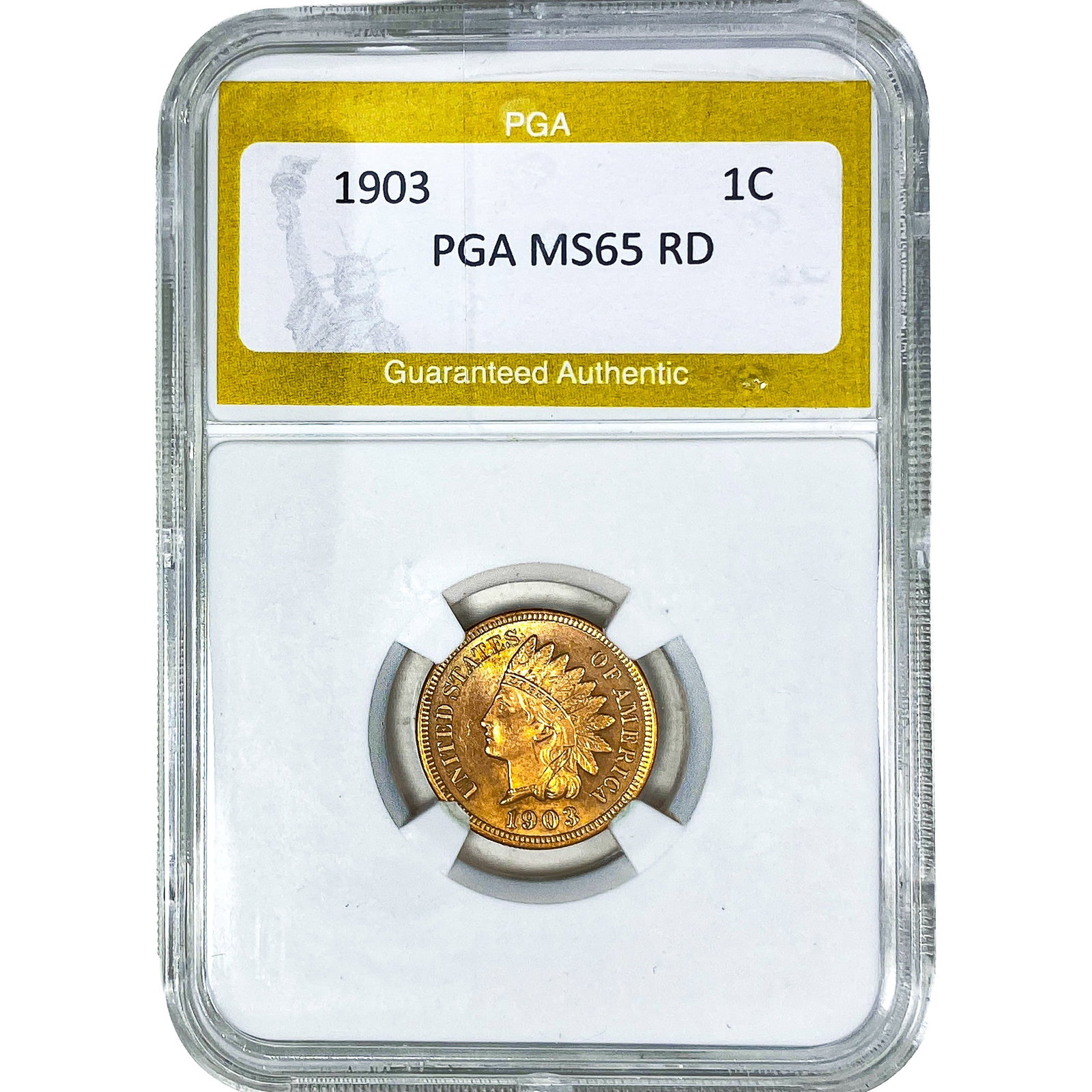 1903 Indian Head Cent PGA MS65 RD: 1903 Indian Head Cent PGA MS65 RD