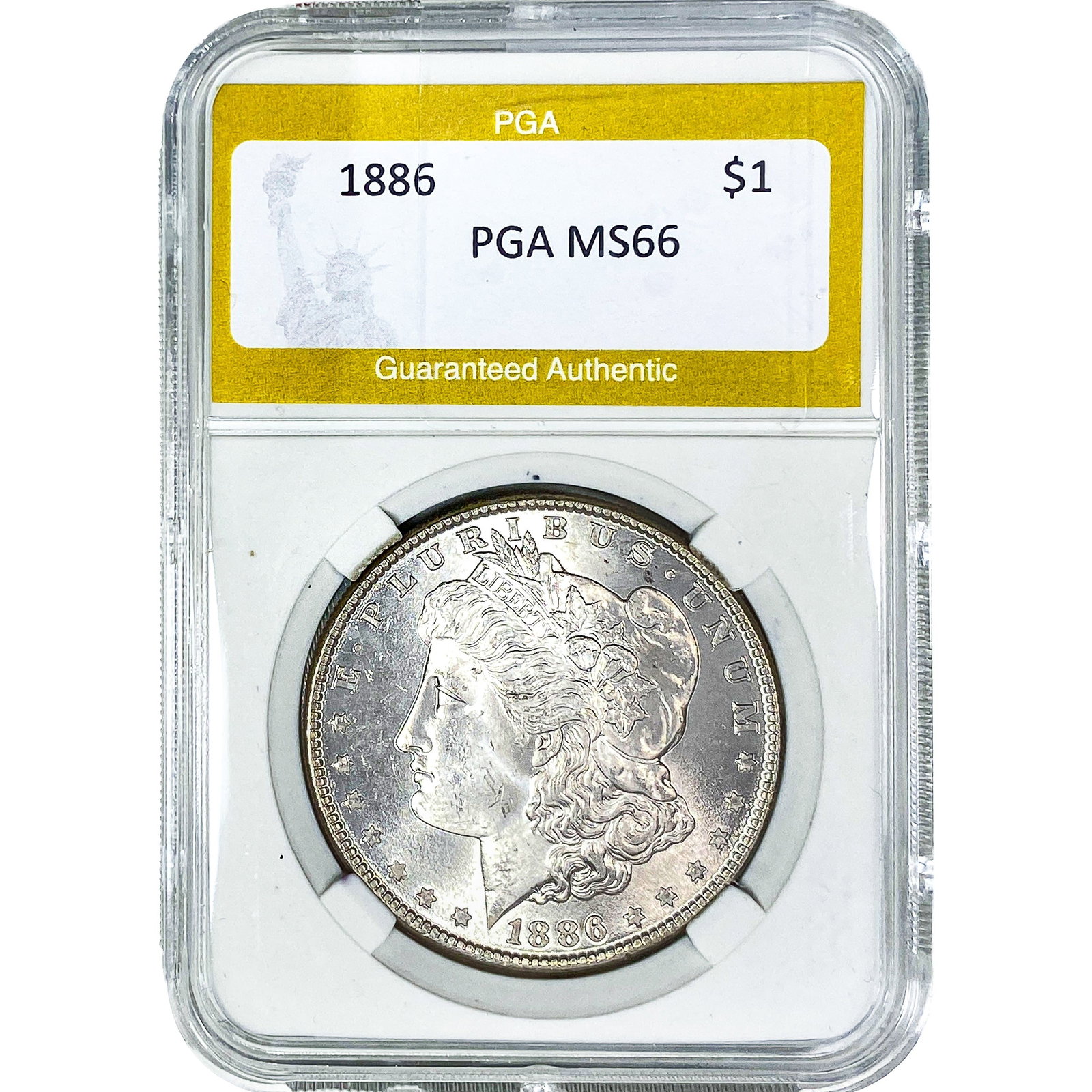1886 Morgan Silver Dollar PGA MS66: 1886 Morgan Silver Dollar PGA MS66