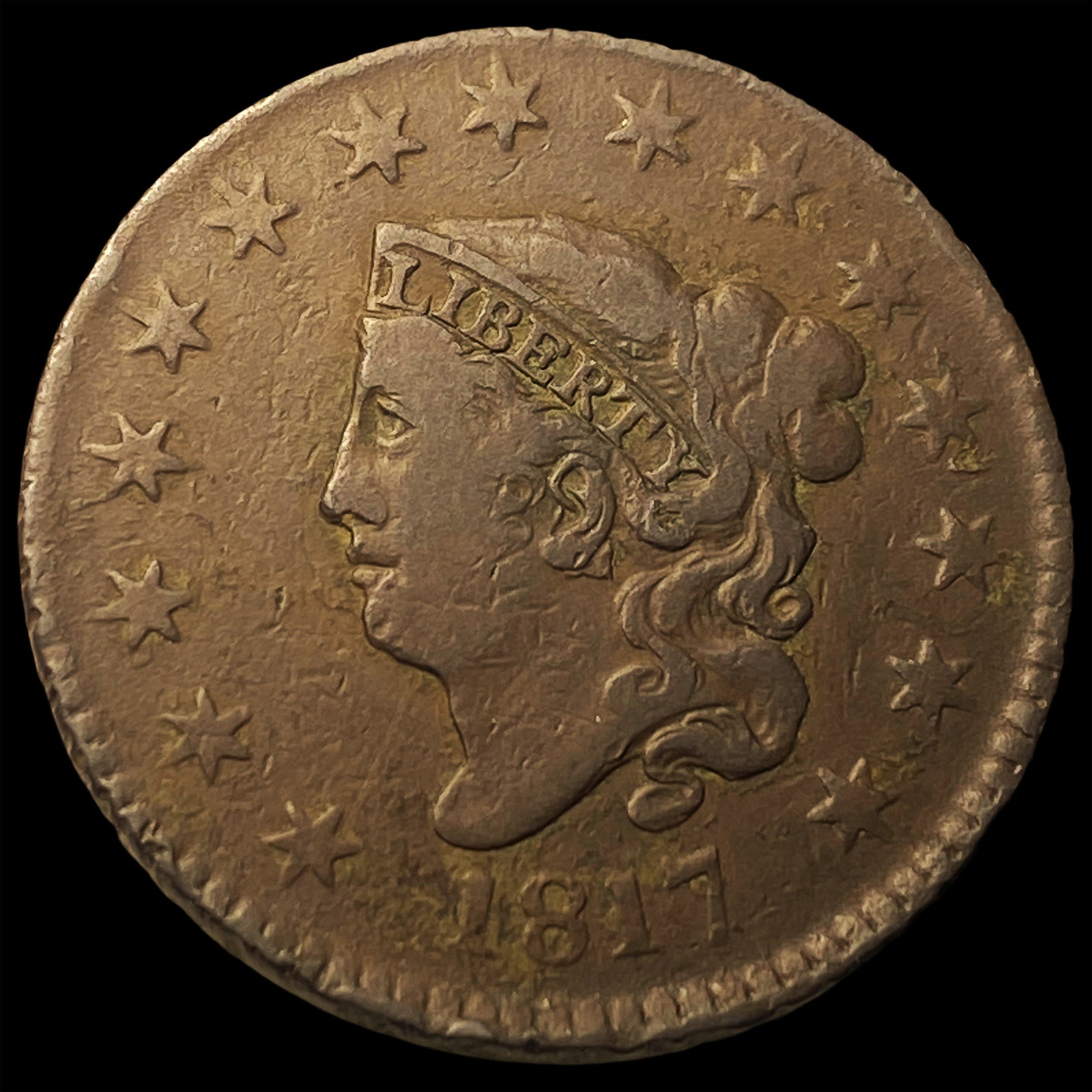 1817 Coronet Head Large Cent NEARLY UNCIRCULATED (1 of 2)