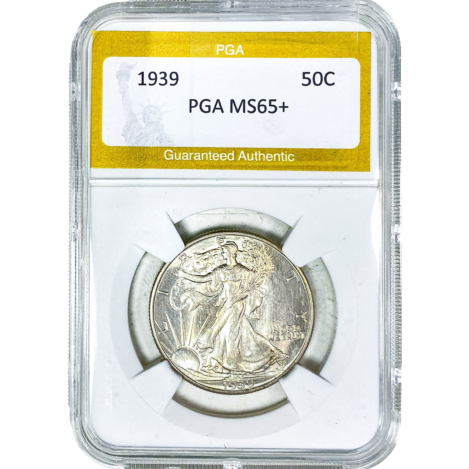 1939 Walking Liberty Half Dollar PGA MS65+: 1939 Walking Liberty Half Dollar PGA MS65+