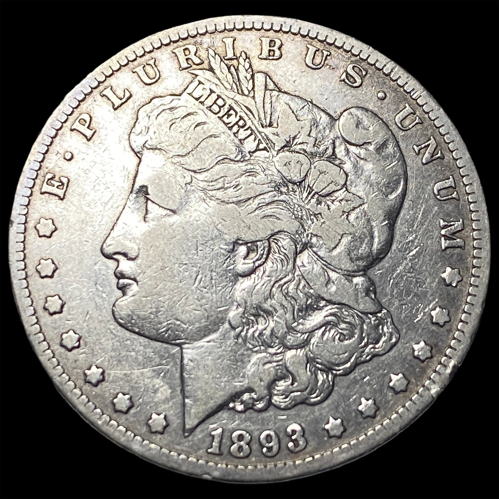 1893-CC Silver Morgan Dollar NEARLY UNCIRCULATED: 1893-CC Silver Morgan Dollar NEARLY UNCIRCULATED