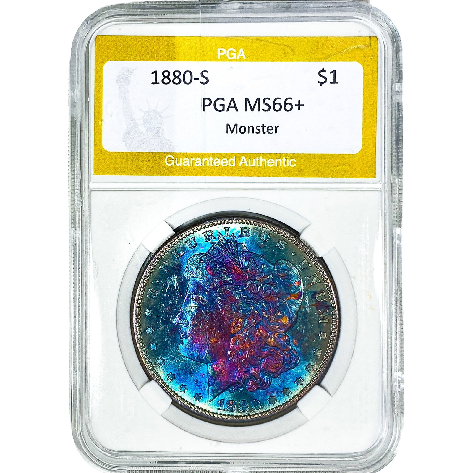 1880-S Morgan Silver Dollar PGA MS66+ Monster (1 of 2)
