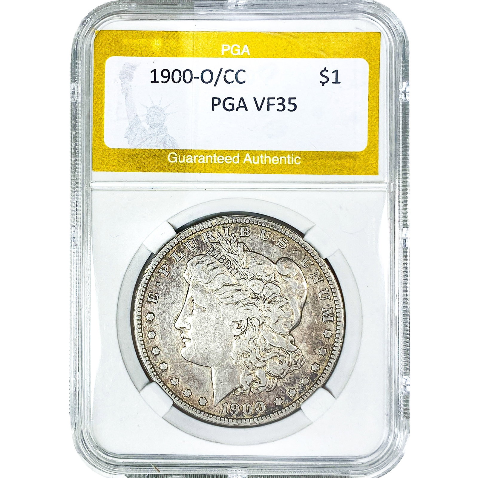 1900-O/CC Morgan Silver Dollar PGA VF35: 1900-O/CC Morgan Silver Dollar PGA VF35