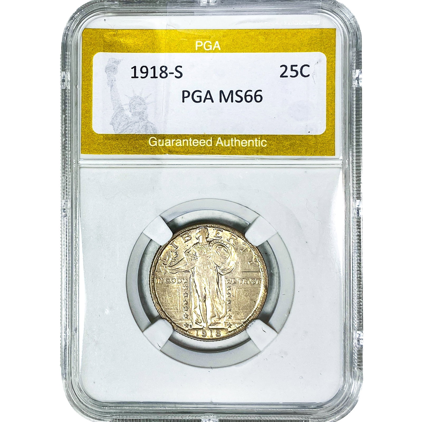 1918-S Standing Liberty Quarter PGA MS66 (1 of 2)
