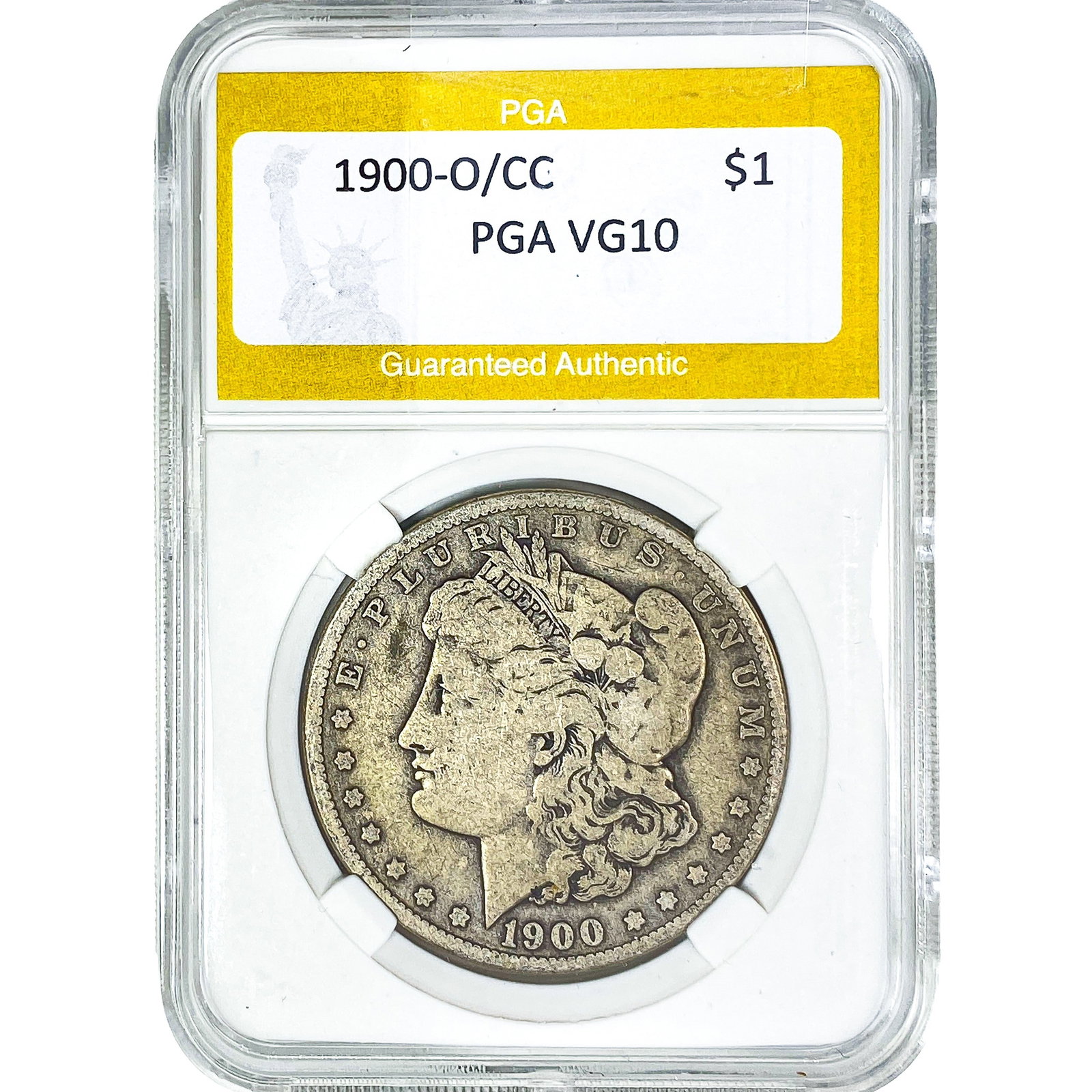 1900-O/CC Morgan Silver Dollar PGA VG10: 1900-O/CC Morgan Silver Dollar PGA VG10