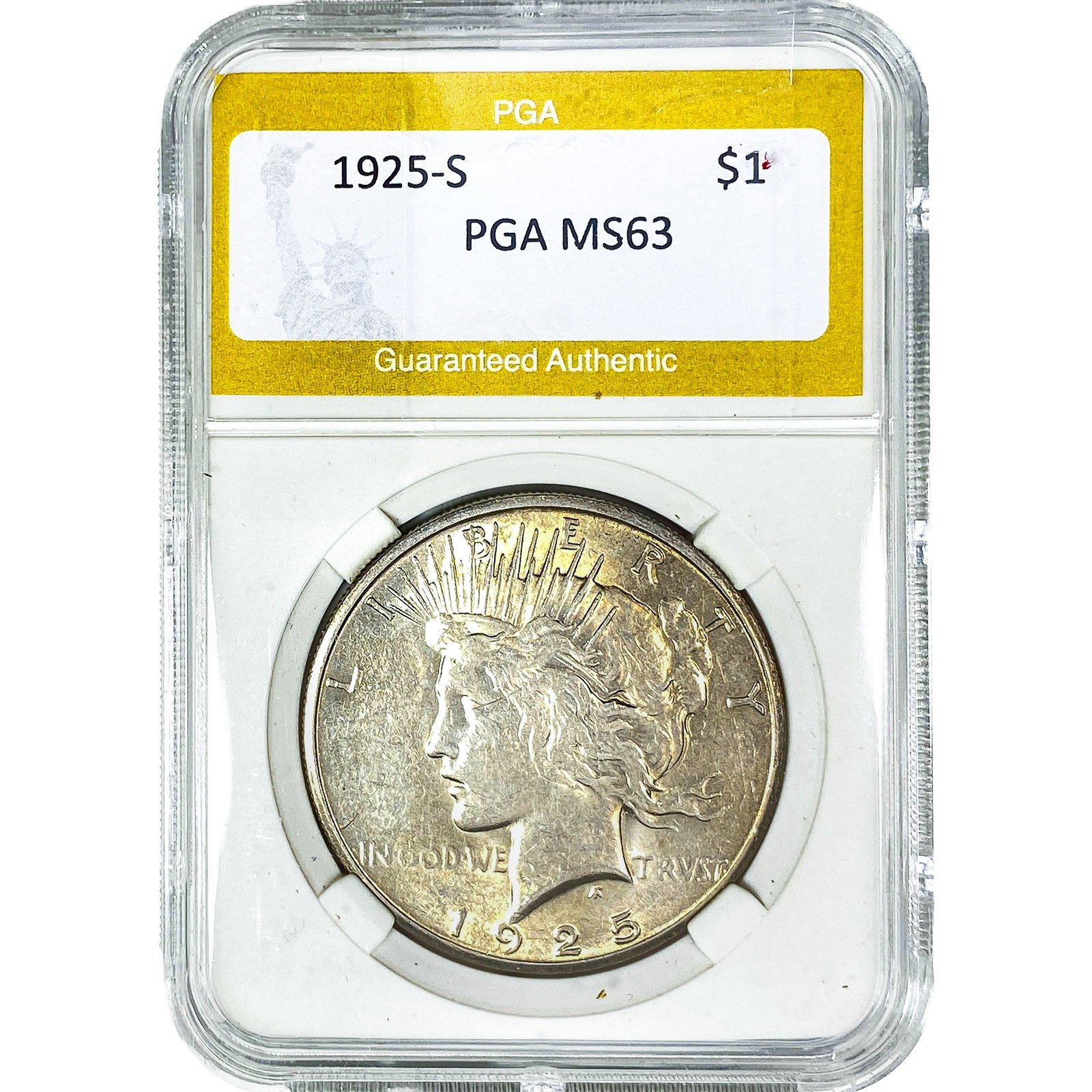 1925-S Silver Peace Dollar PGA MS63 (1 of 2)