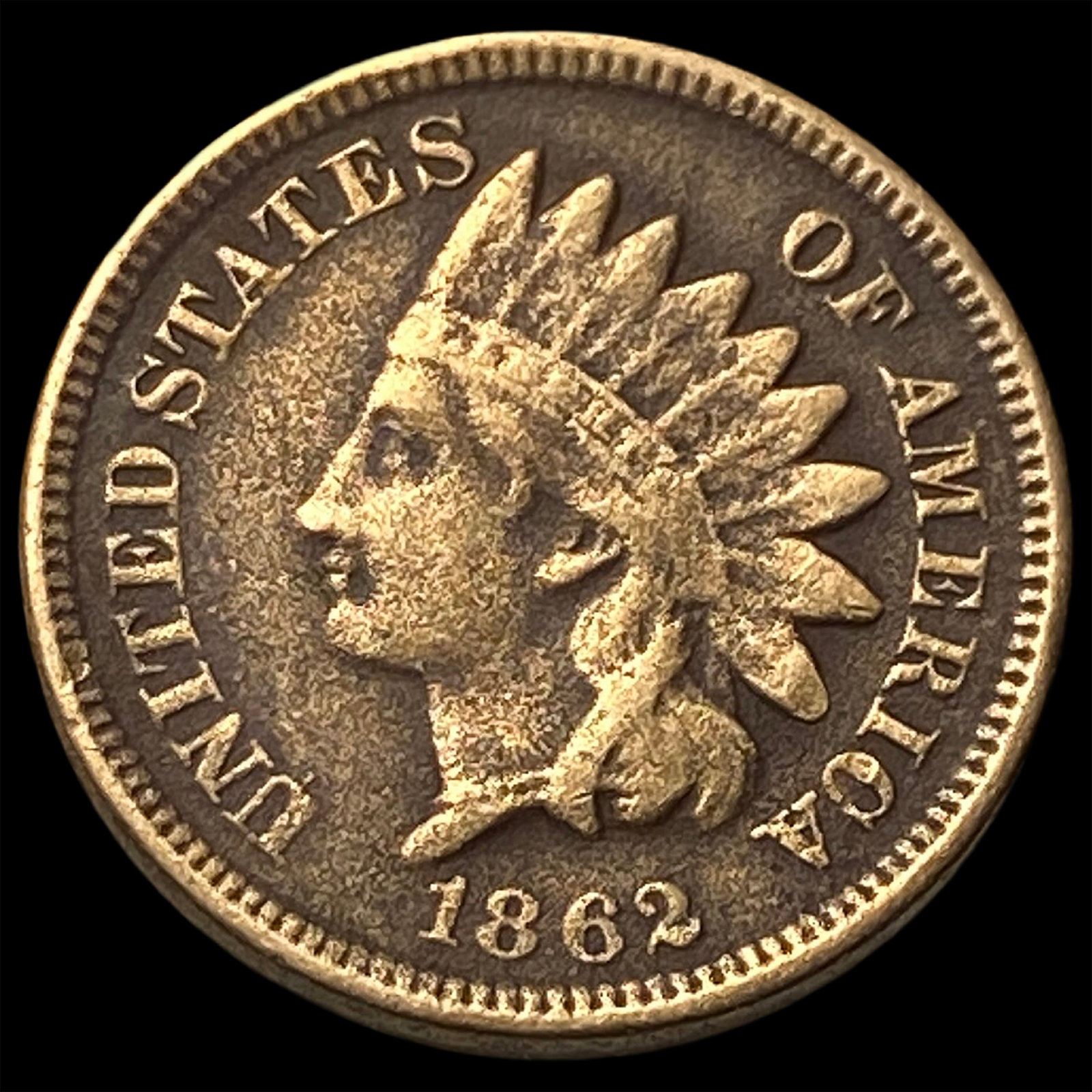1862 Indian Head Cent NEARLY UNCIRCULATED (1 of 2)