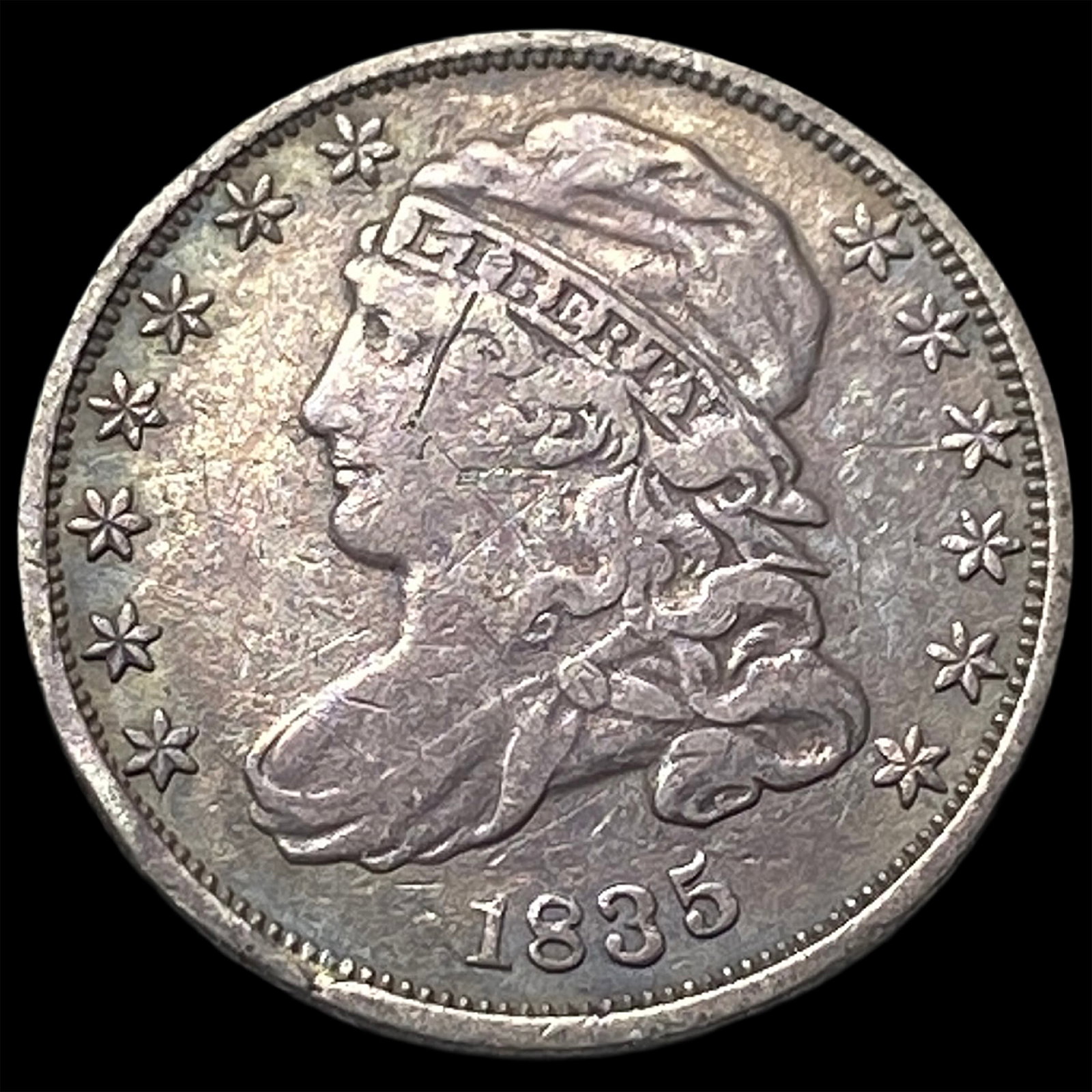 1835 Capped Bust Dime CLOSELY UNCIRCULATED: 1835 Capped Bust Dime CLOSELY UNCIRCULATED