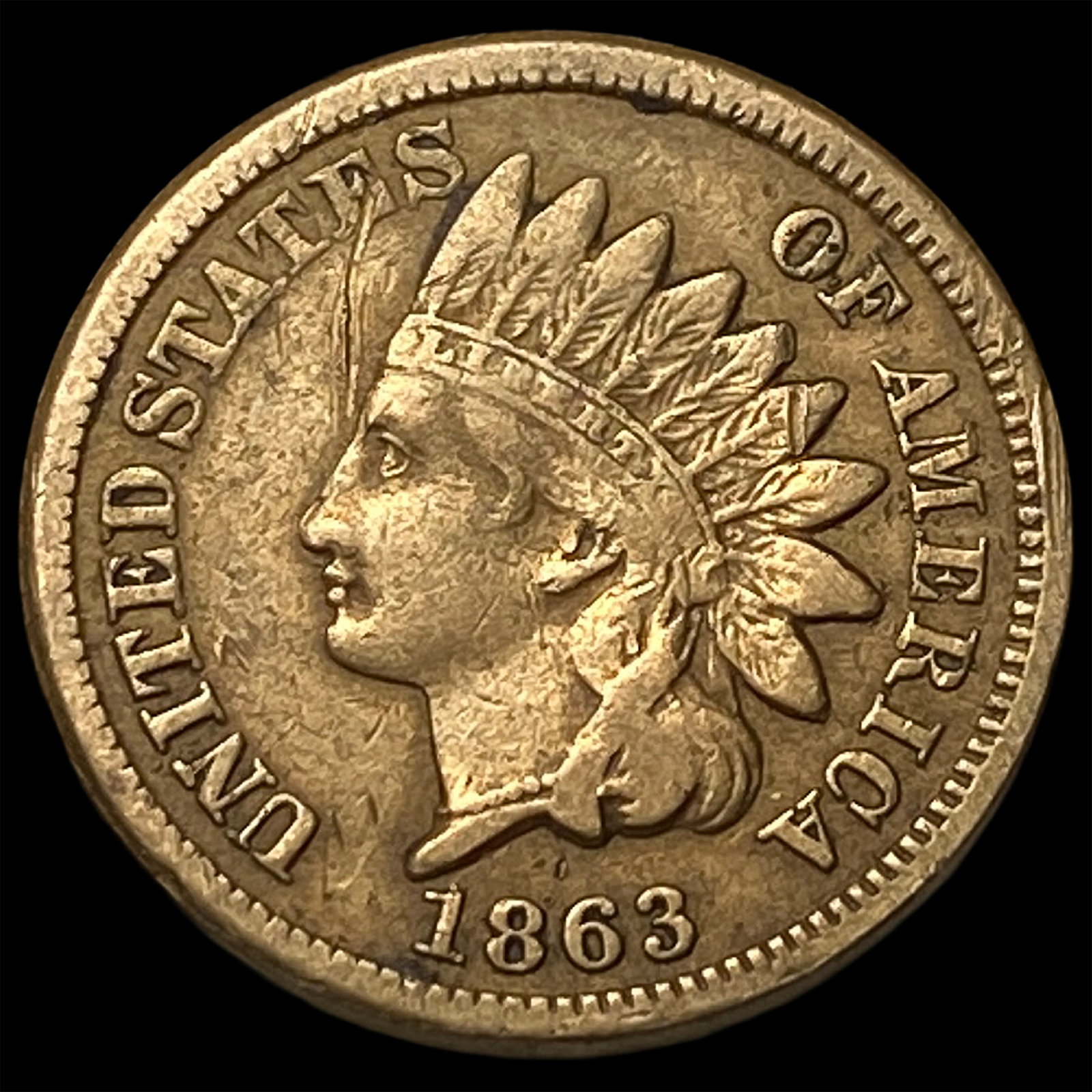 1863 Indian Head Cent NEARLY UNCIRCULATED: 1863 Indian Head Cent NEARLY UNCIRCULATED