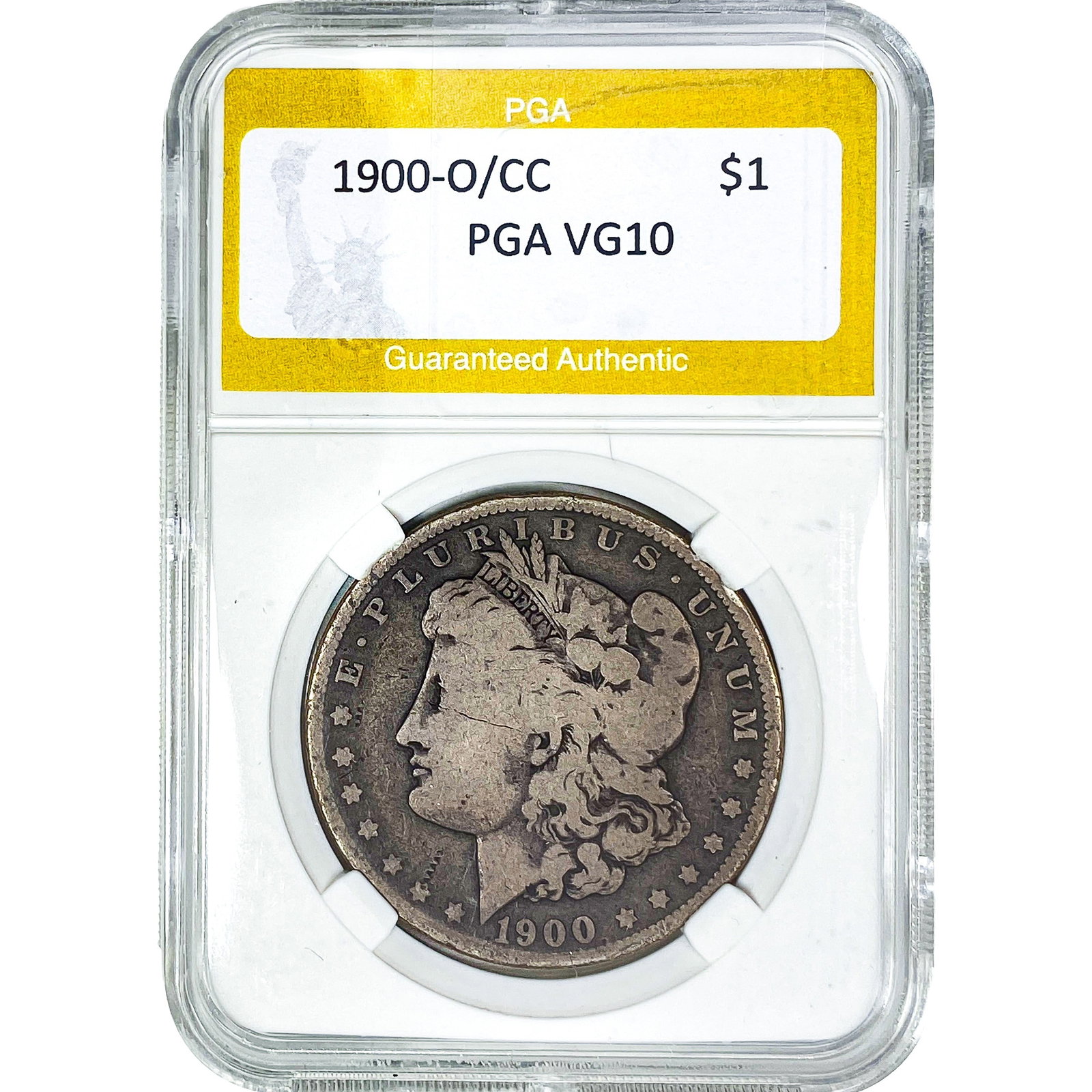 1900-O/CC Morgan Silver Dollar PGA VG10: 1900-O/CC Morgan Silver Dollar PGA VG10