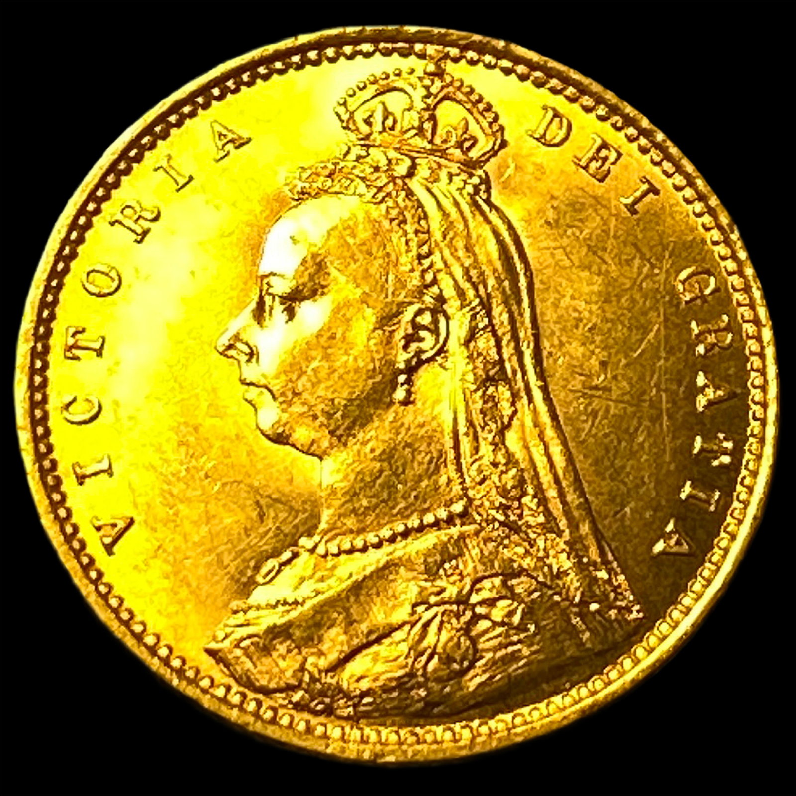 1892 .1178oz Gold Half Sovereign Victoria GEM BU: 1892 .1178oz Gold Half Sovereign Victoria GEM BU