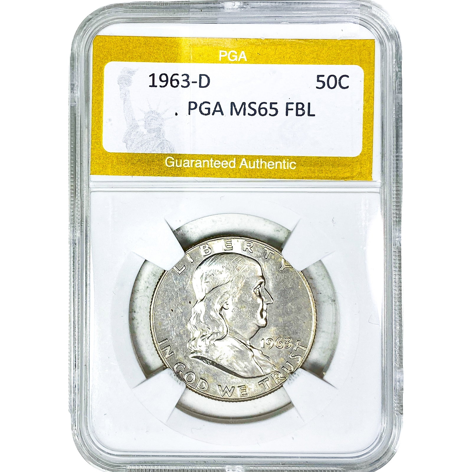 1963-D Franklin Half Dollar PGA MS65 FBL (1 of 2)