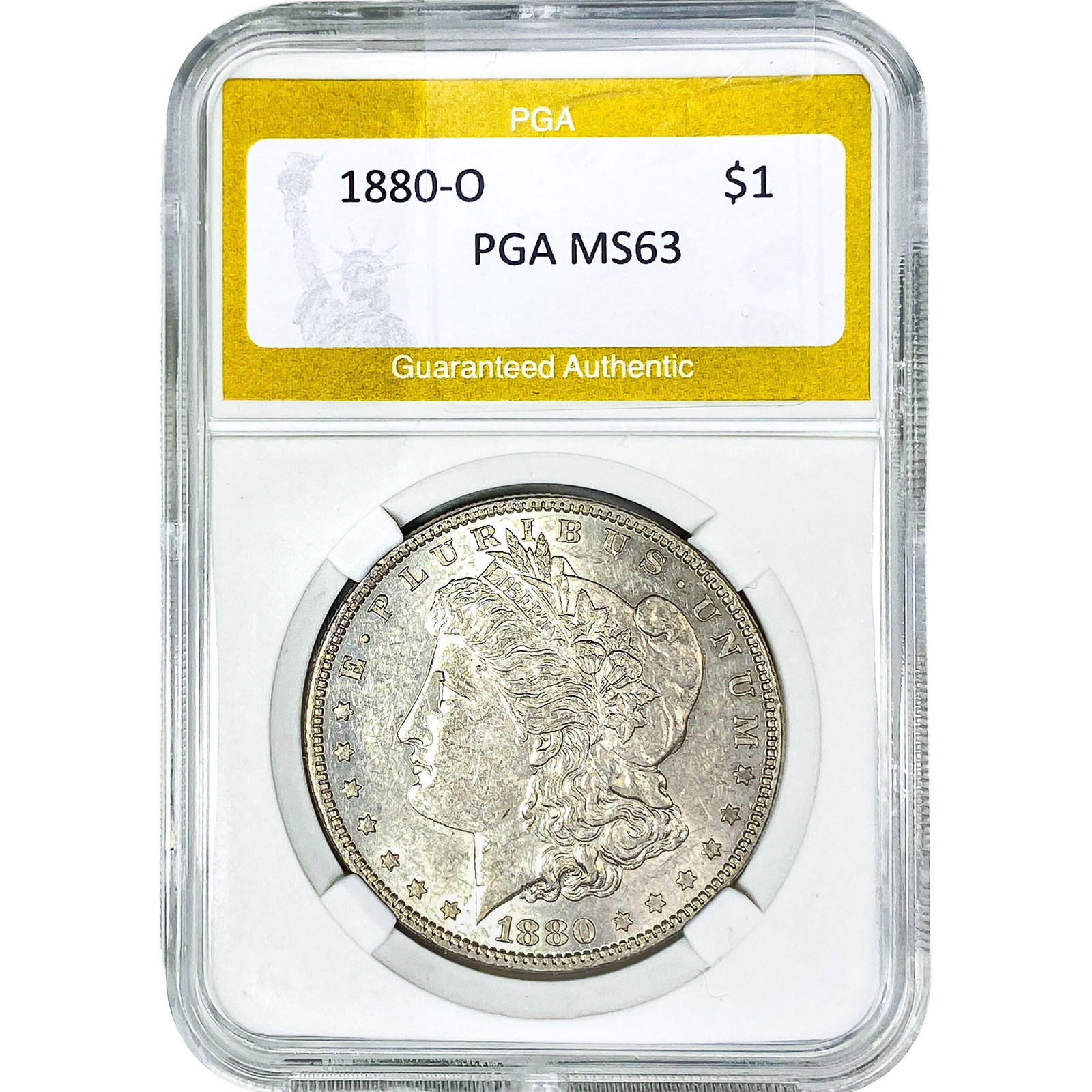 1880-O Morgan Silver Dollar PGA MS63 (1 of 2)