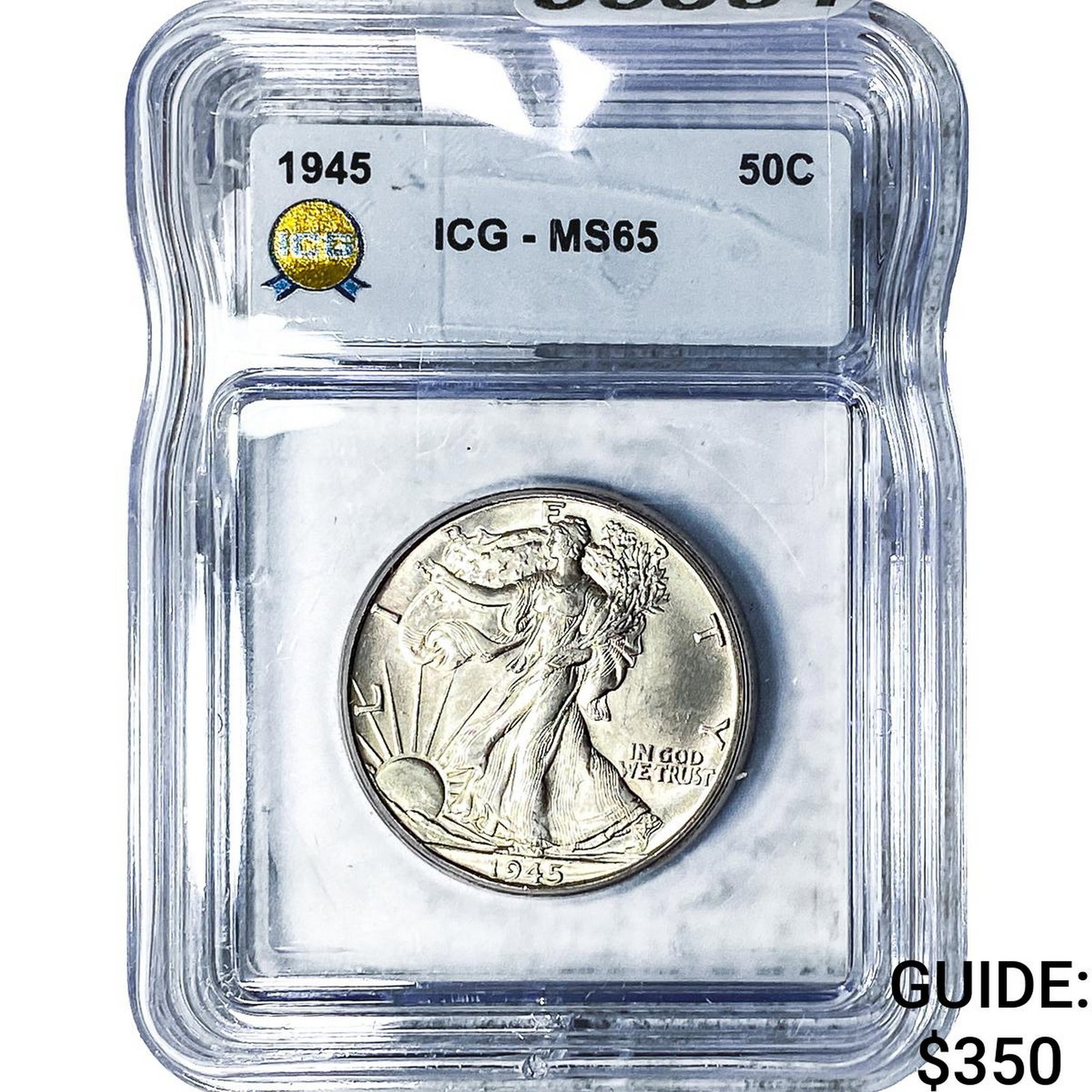 1945 Walking Liberty Half Dollar ICG MS65: 1945 Walking Liberty Half Dollar ICG MS65